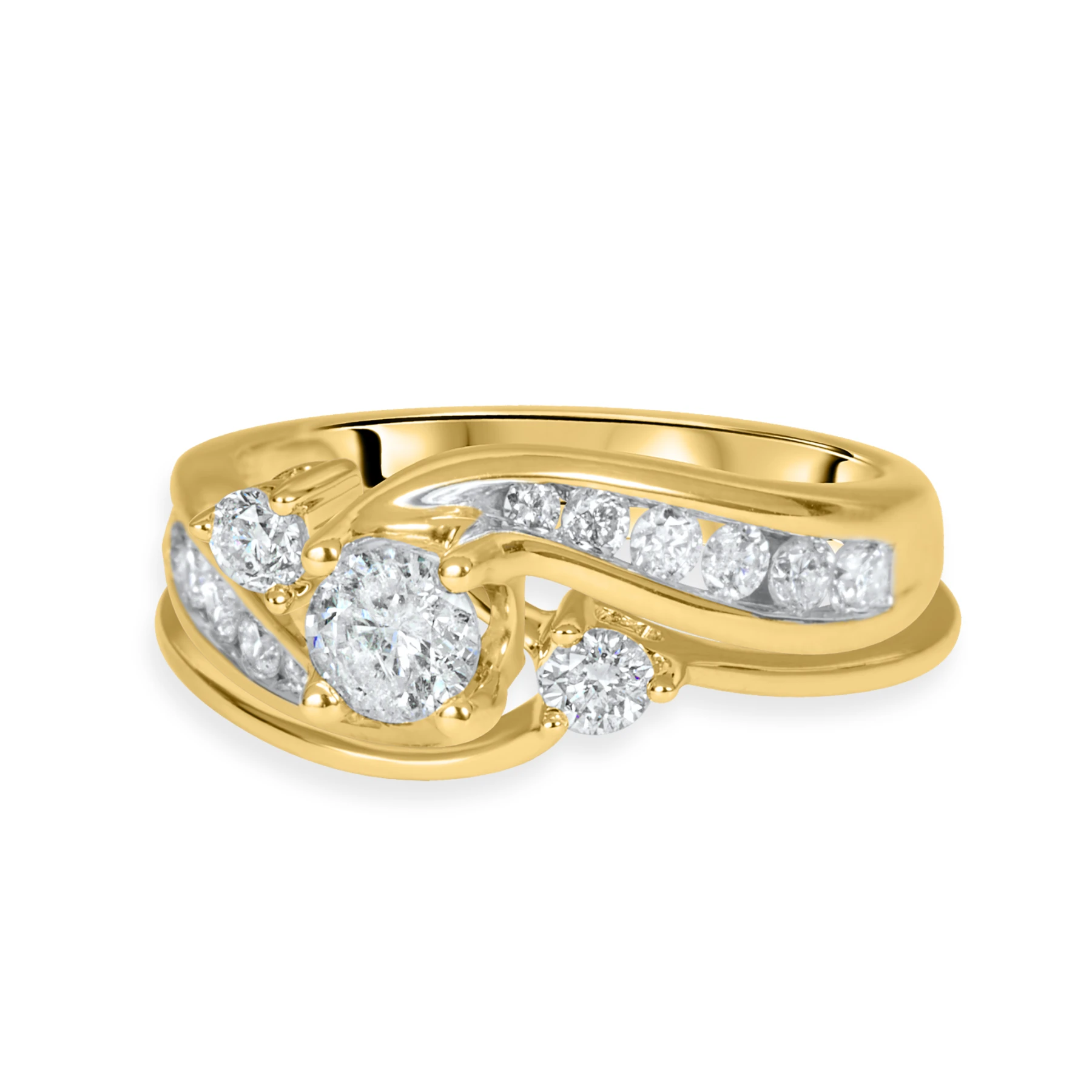Lanie 1 ct tw. Lab Grown Diamond Round Solitaire Bridal Set - view 1