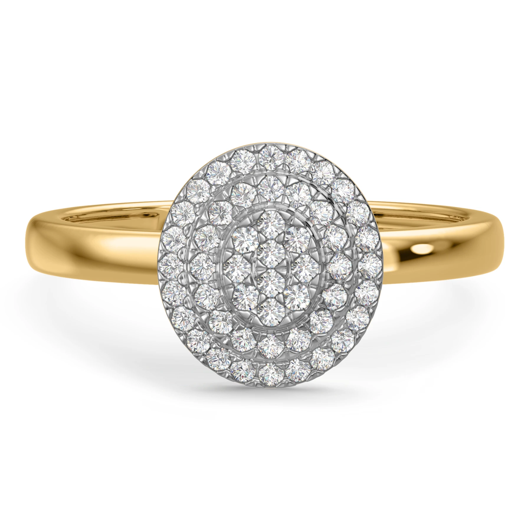Ignaz 1/5 ct tw. Oval Cluster Engagement Ring