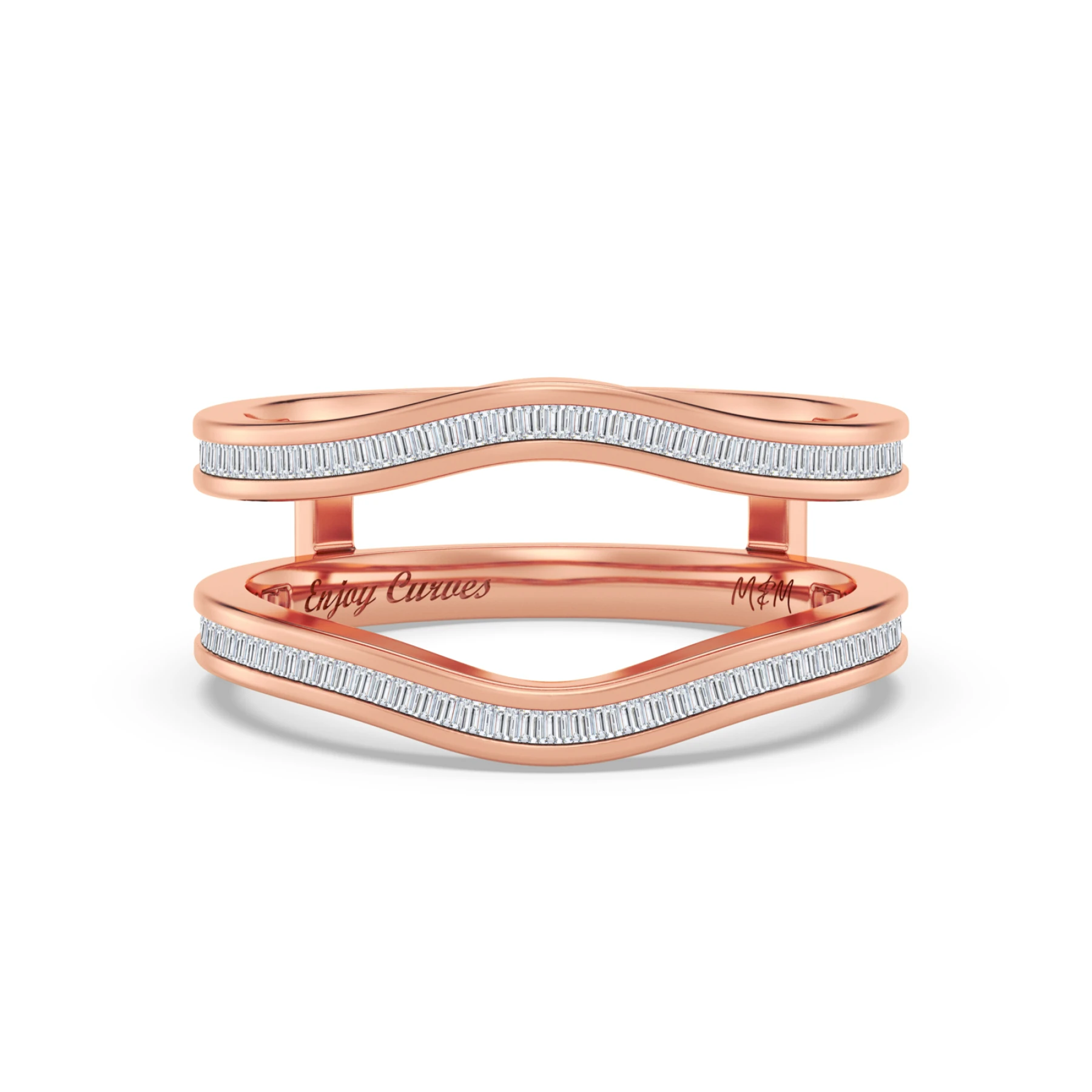 Enjoy Curves 3/4 ct tw. Diamond Ladies Band 14K Rose Solid Gold - view 1