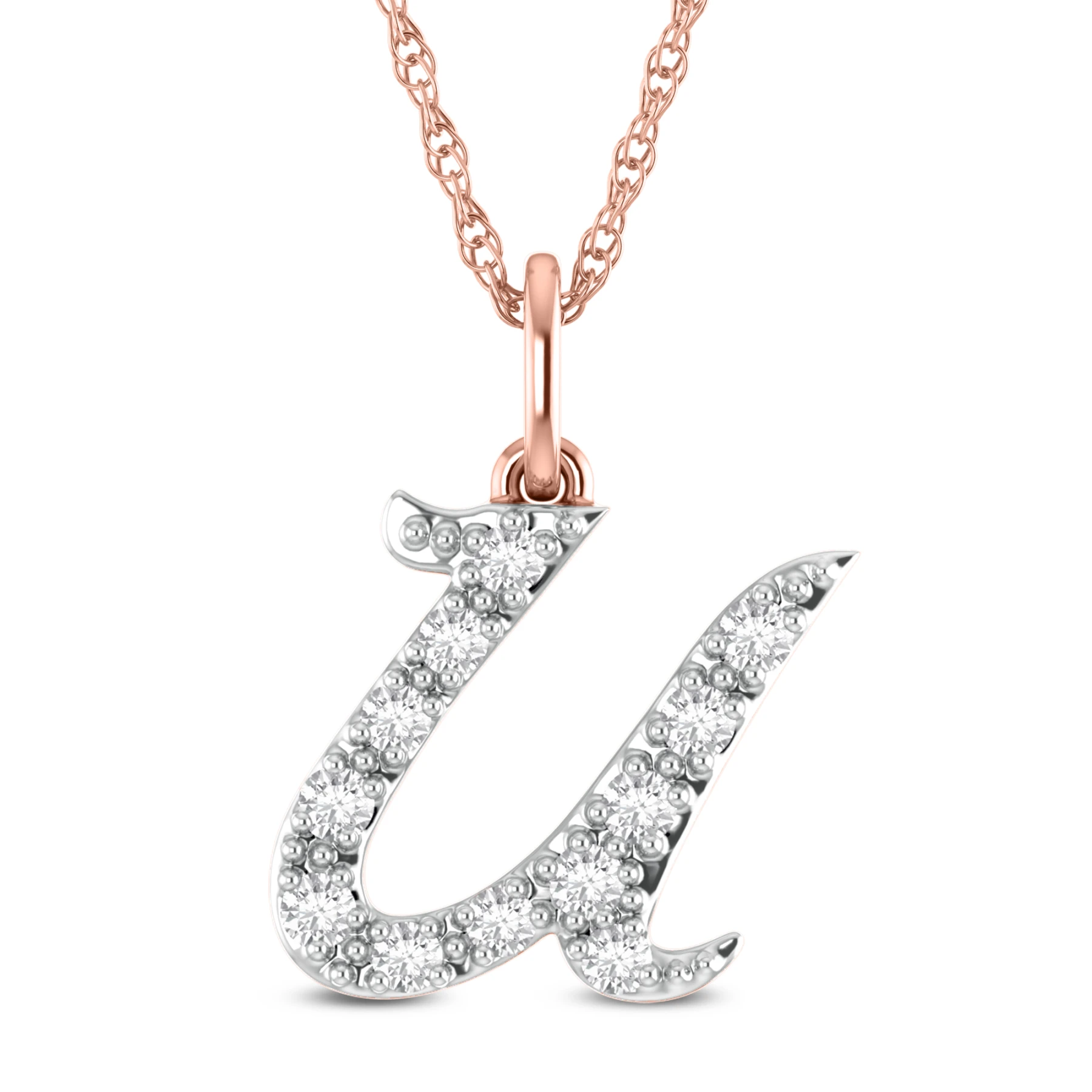 Aabha "U" 1/8 CT. T.W. Lab Grown Diamond Pendant