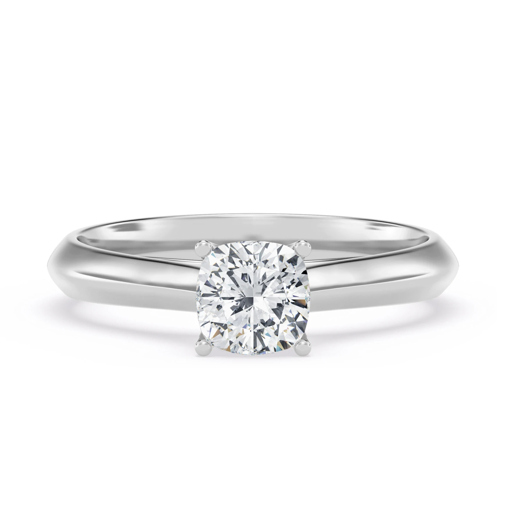 Jena 3/4 ct tw. Lab Grown Diamond Cushion Solitaire Engagement Ring Vermeil