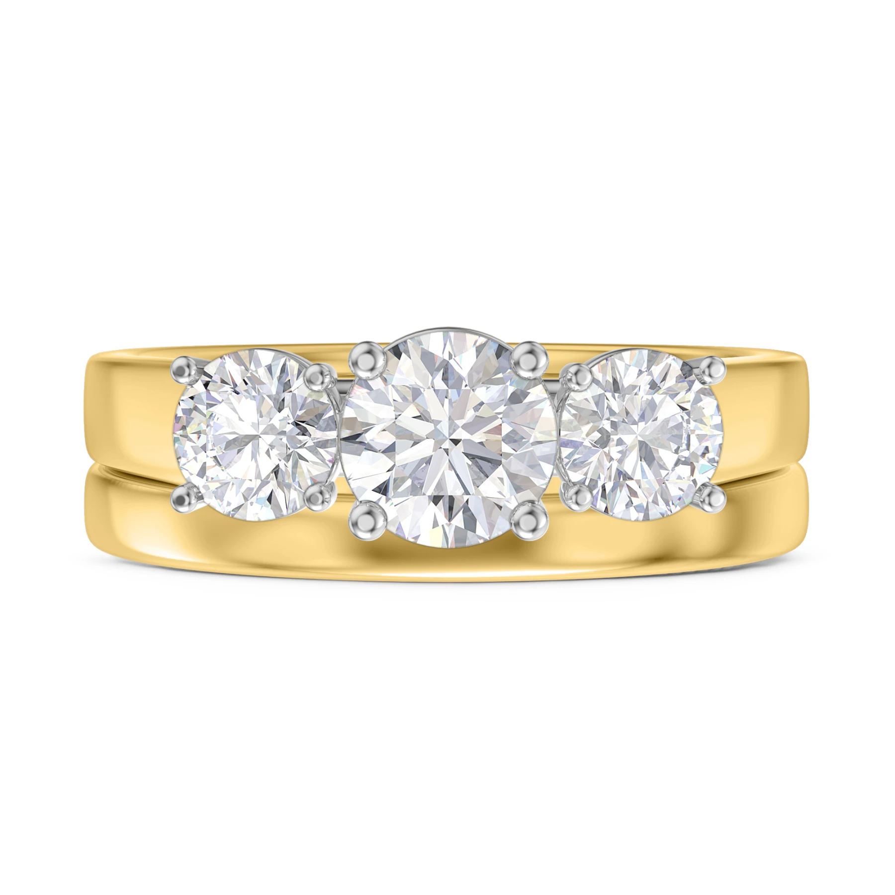 Fraya 2 ct tw. Lab Grown Diamond Round Solitaire Bridal Set - view 1