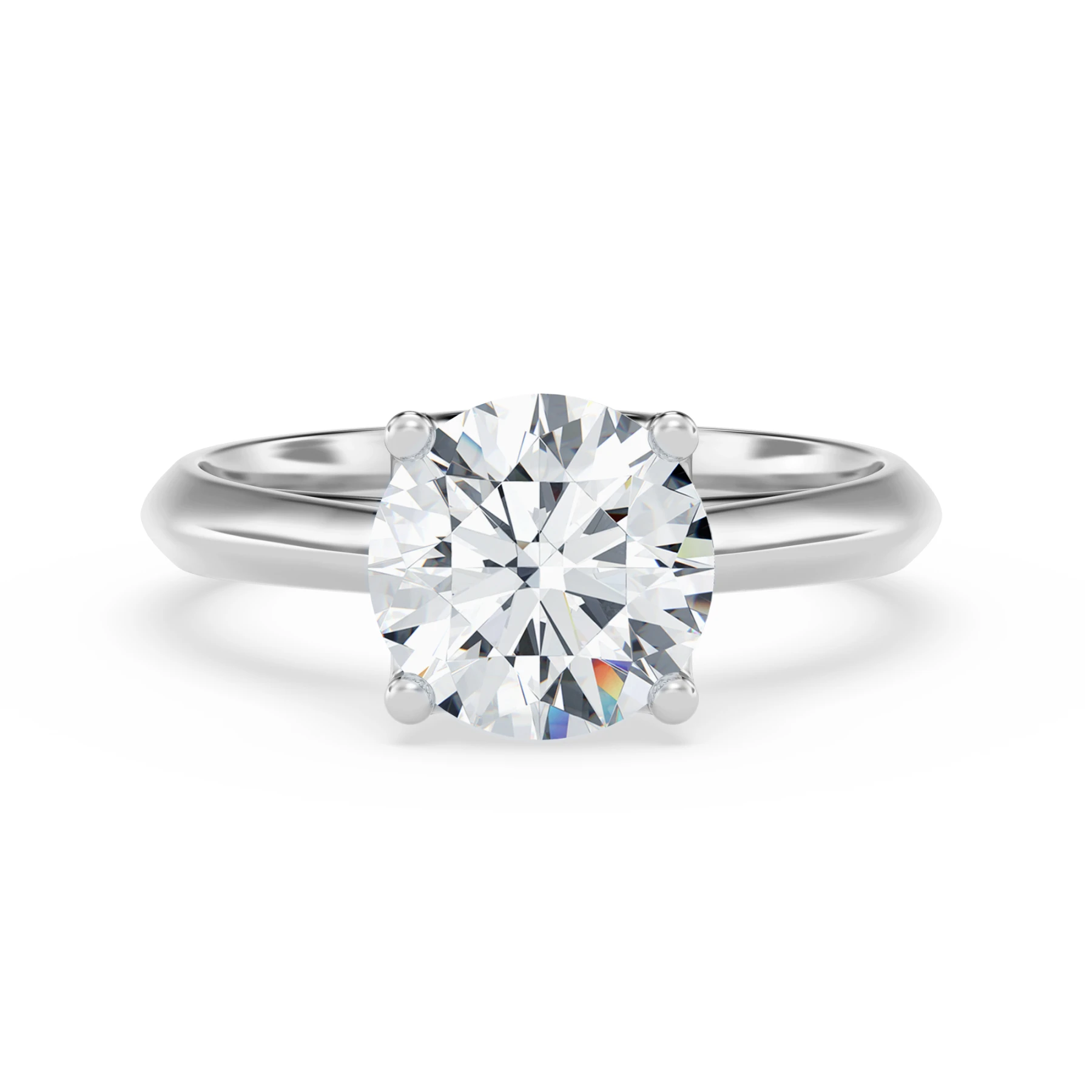 Jena 2 ct tw. Lab Grown Diamond Round Solitaire Engagement Ring Vermeil