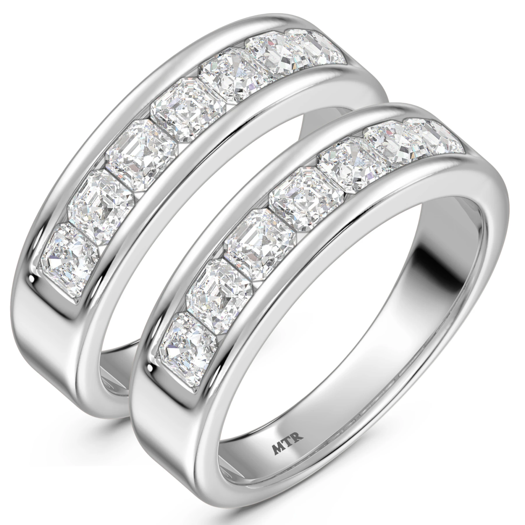 Zola 2 1/10 ct tw. Lab Grown Diamond Same Sex Mens Band Set