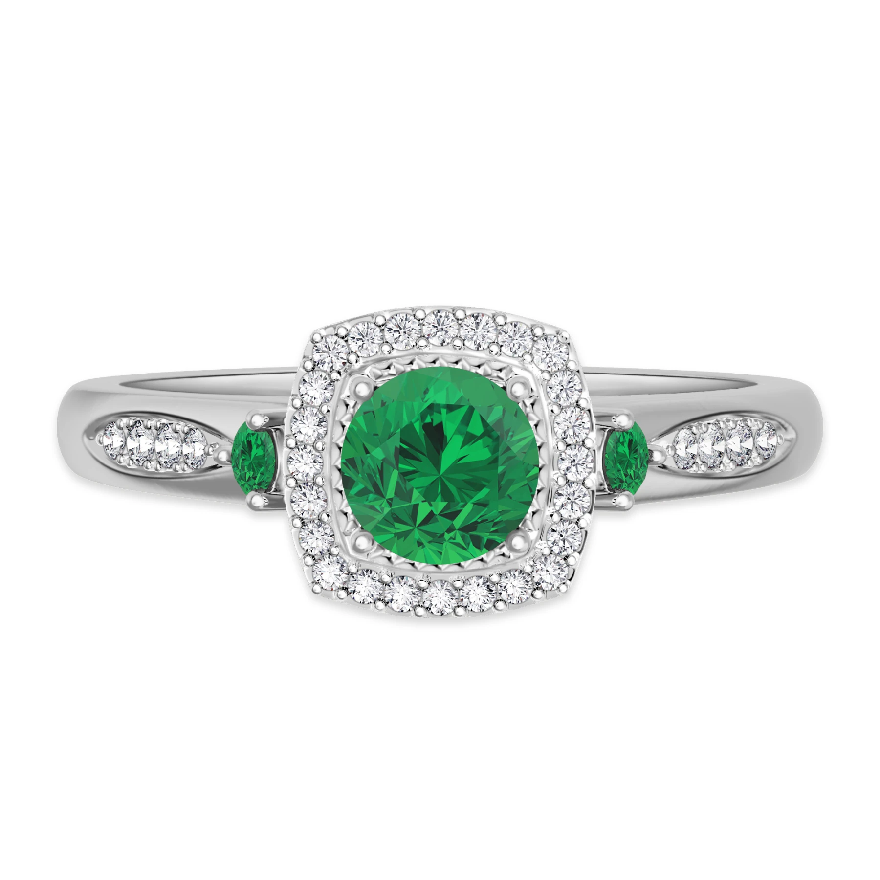 Mawar 7/8 Carat T.W. and diamond Engagement Ring Vermeil