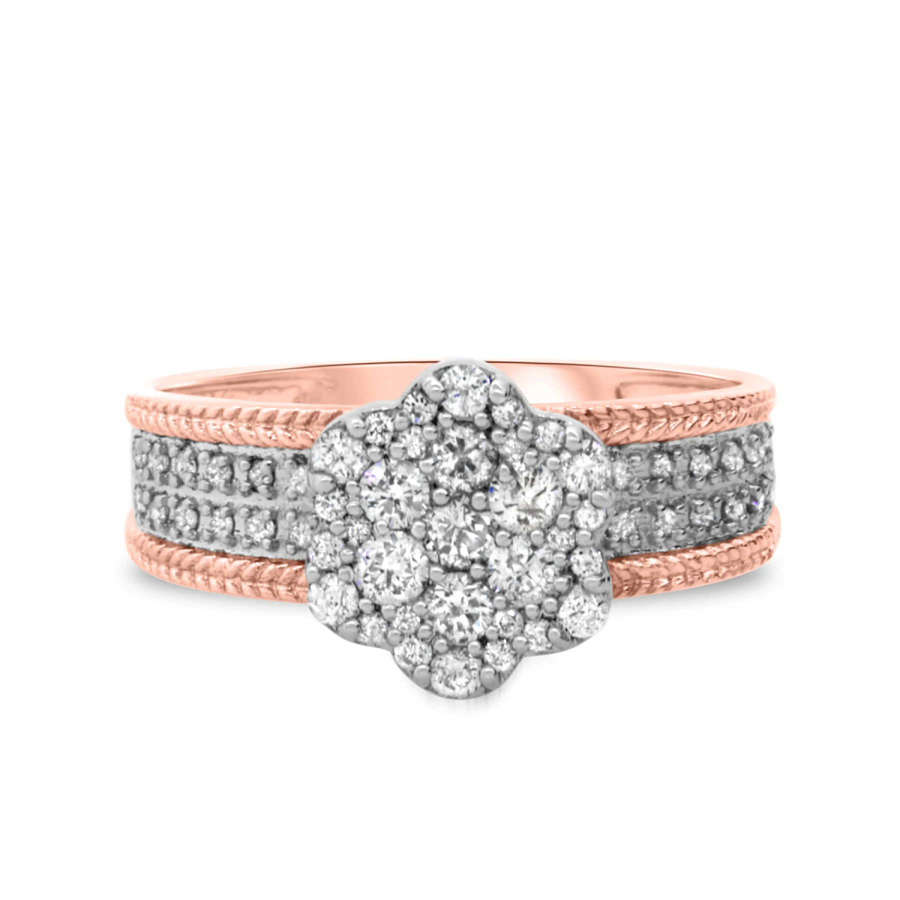 Madeline 5/8 ct tw. Diamond Fancy Cluster Engagement Ring - view 1