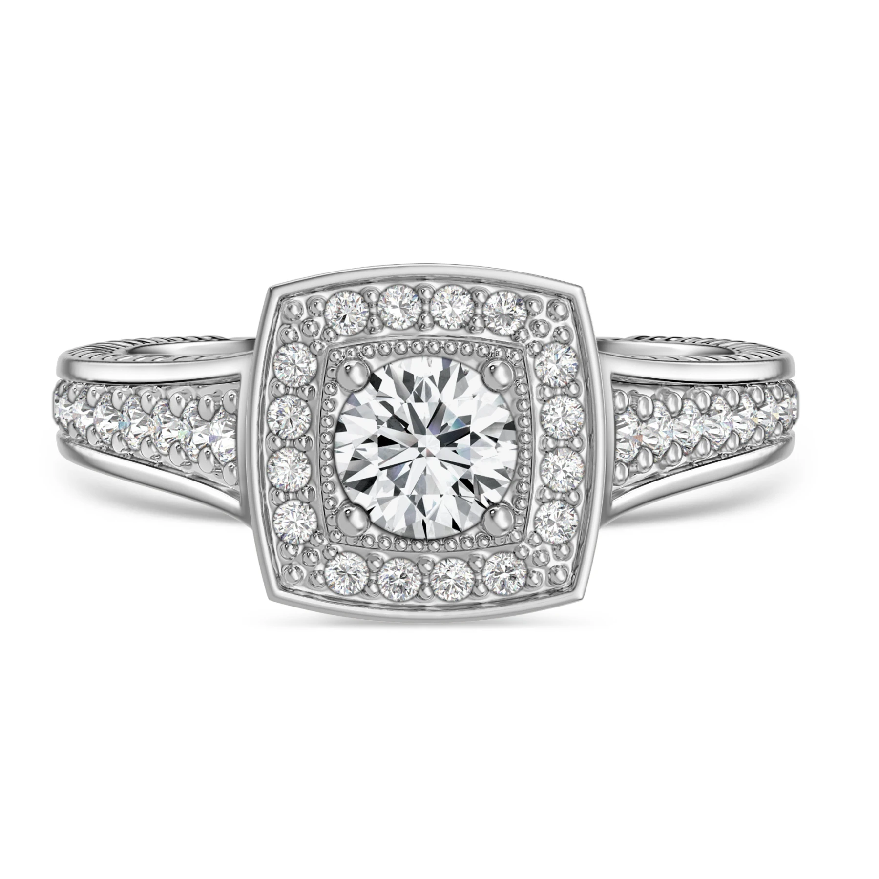 Kadia 1 ct tw. Lab Grown Diamond Round Solitaire Engagement Ring Vermeil