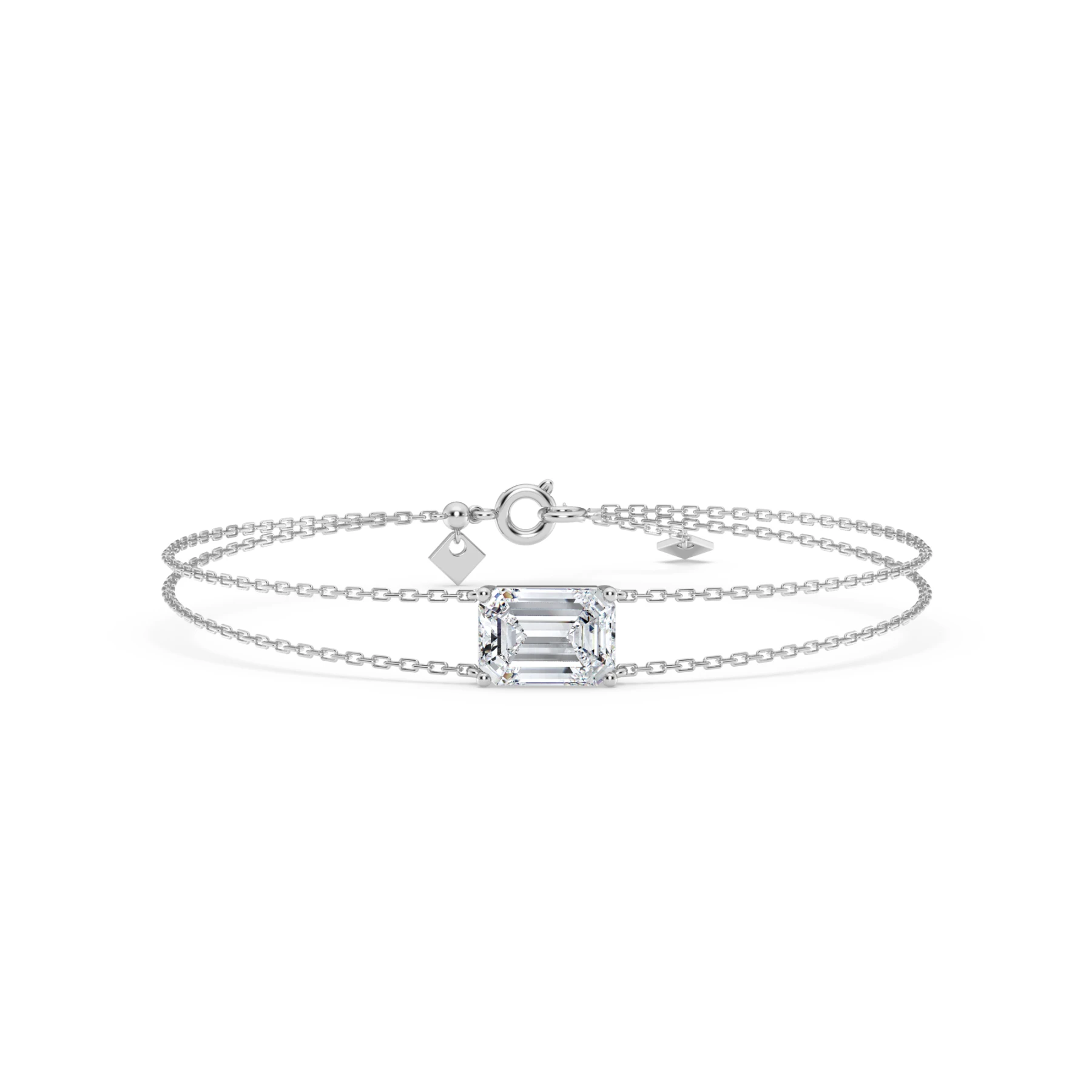 Lina 3 Carat T.W. Lab Grown Diamond Emerald Solitaire Bracelet