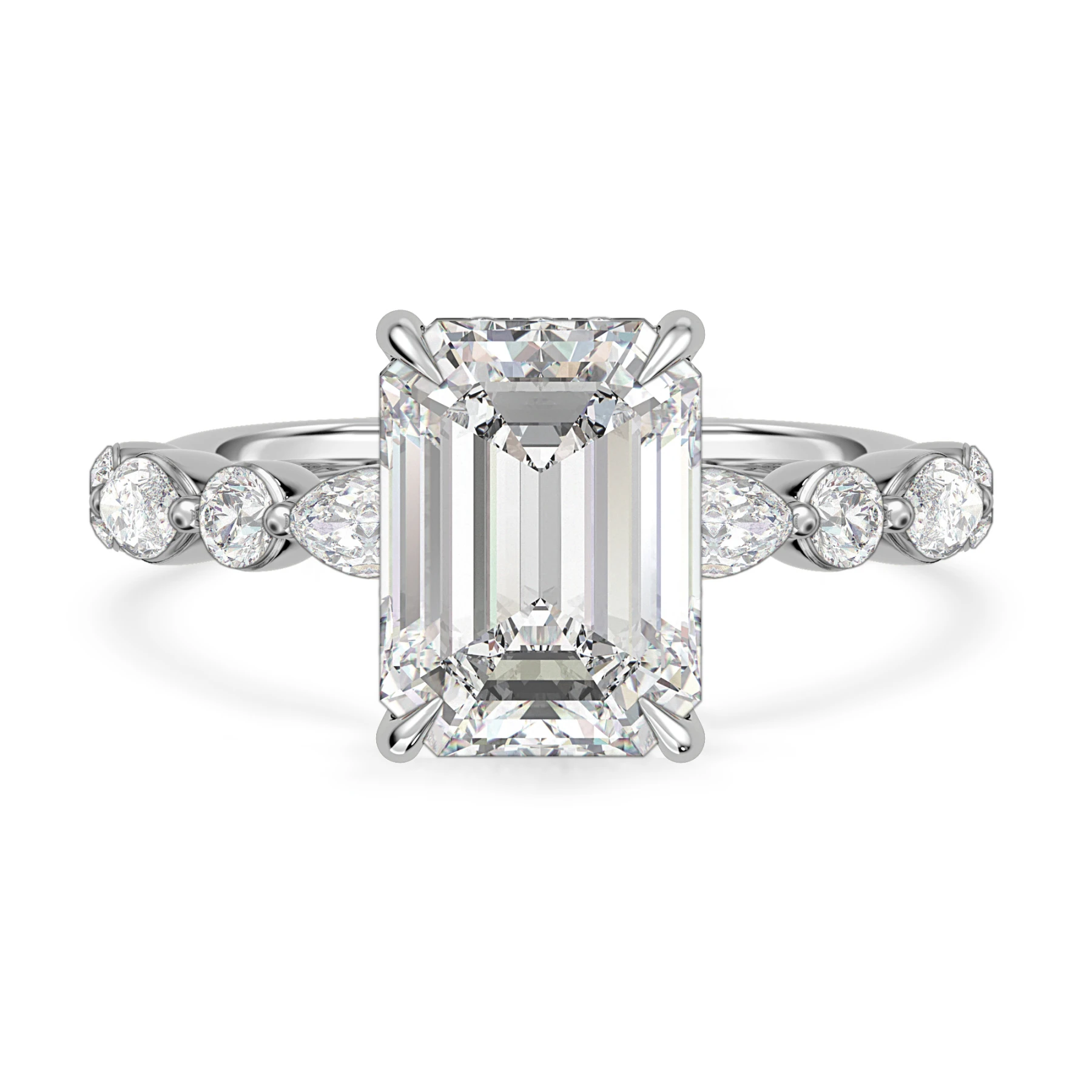 Stacy 4 7/8 ct tw. Lab Grown Diamond Emerald Solitaire Engagement Ring