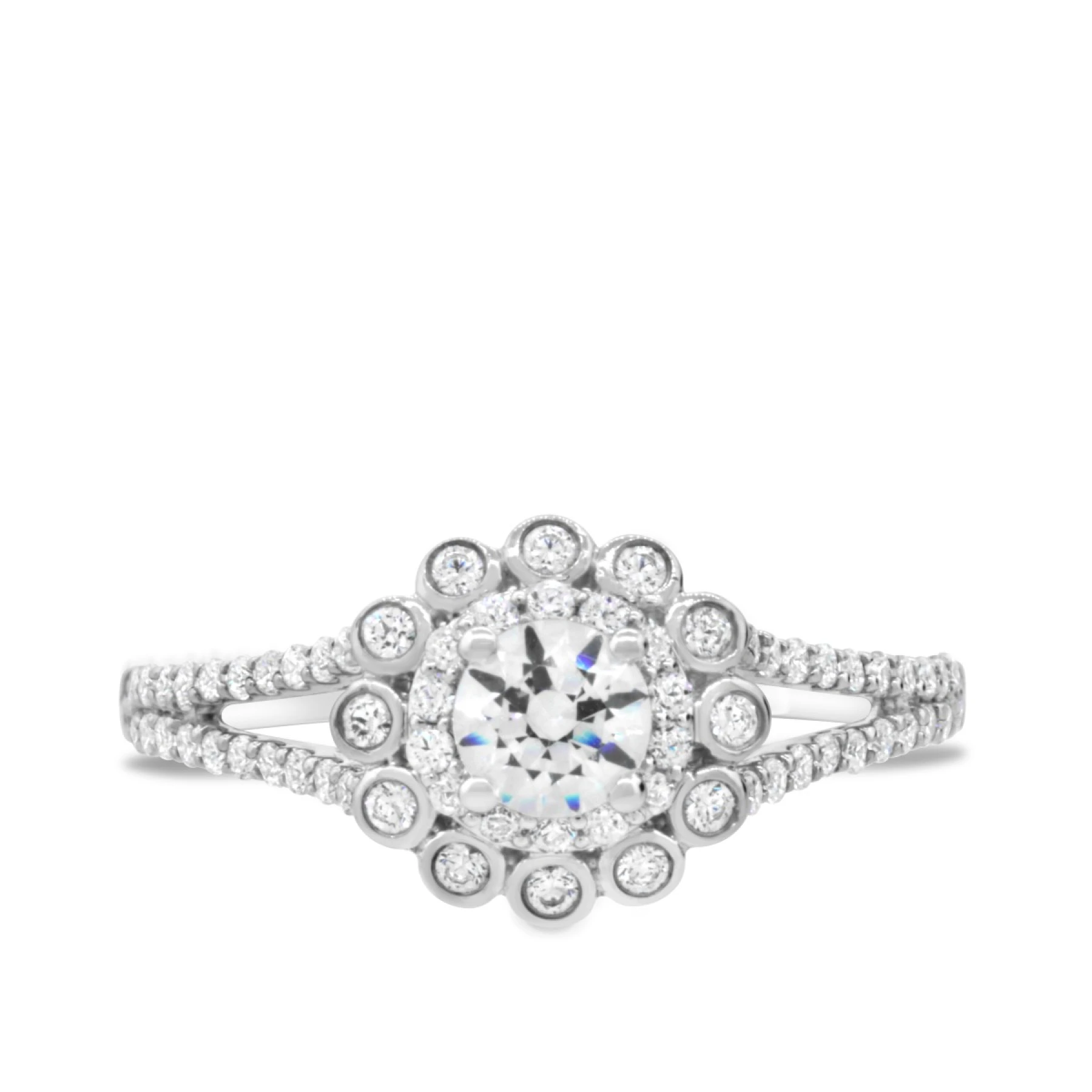 Toria 7/8 ct tw. Lab Grown Diamond Round Solitaire Engagement Ring - view 1