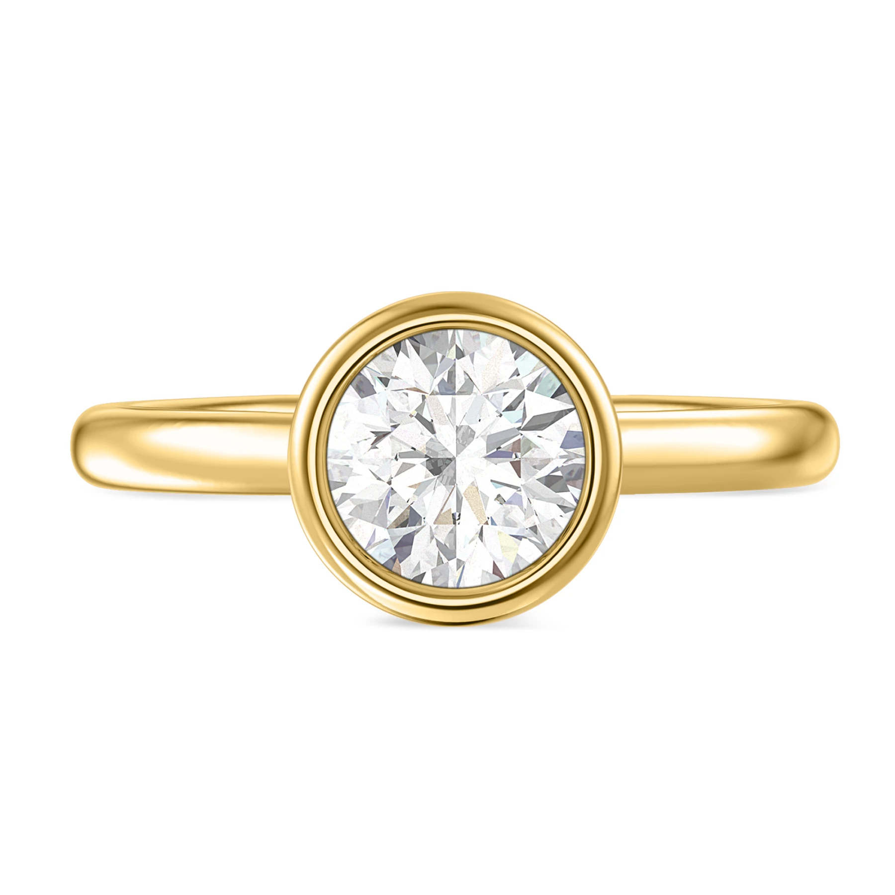 Niu 1 ct tw. Lab Grown Diamond Round Solitaire Engagement Ring - view 1