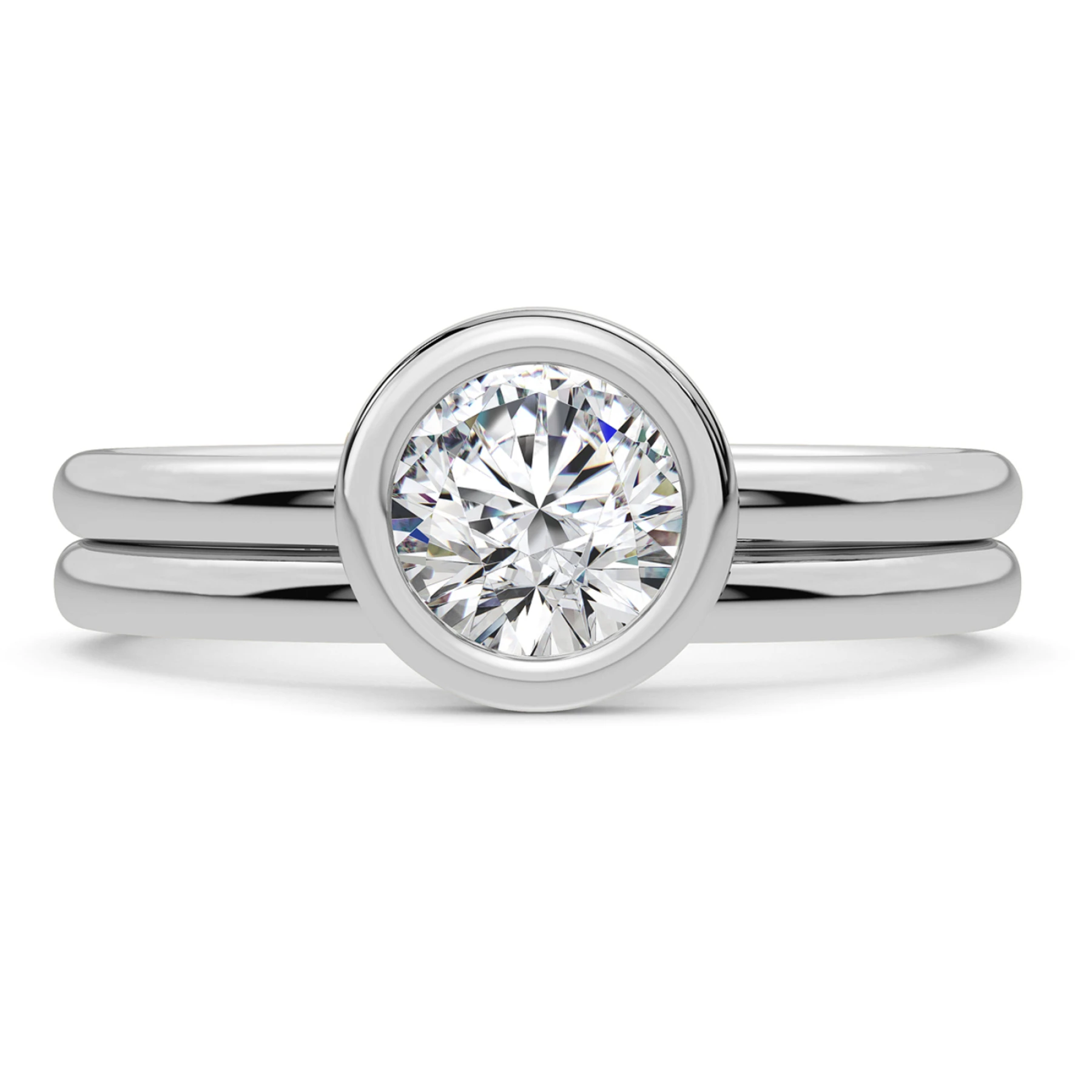 Sakura 3/4 ct tw. Lab Grown Diamond Round Solitaire Bridal Set 950 - view 1