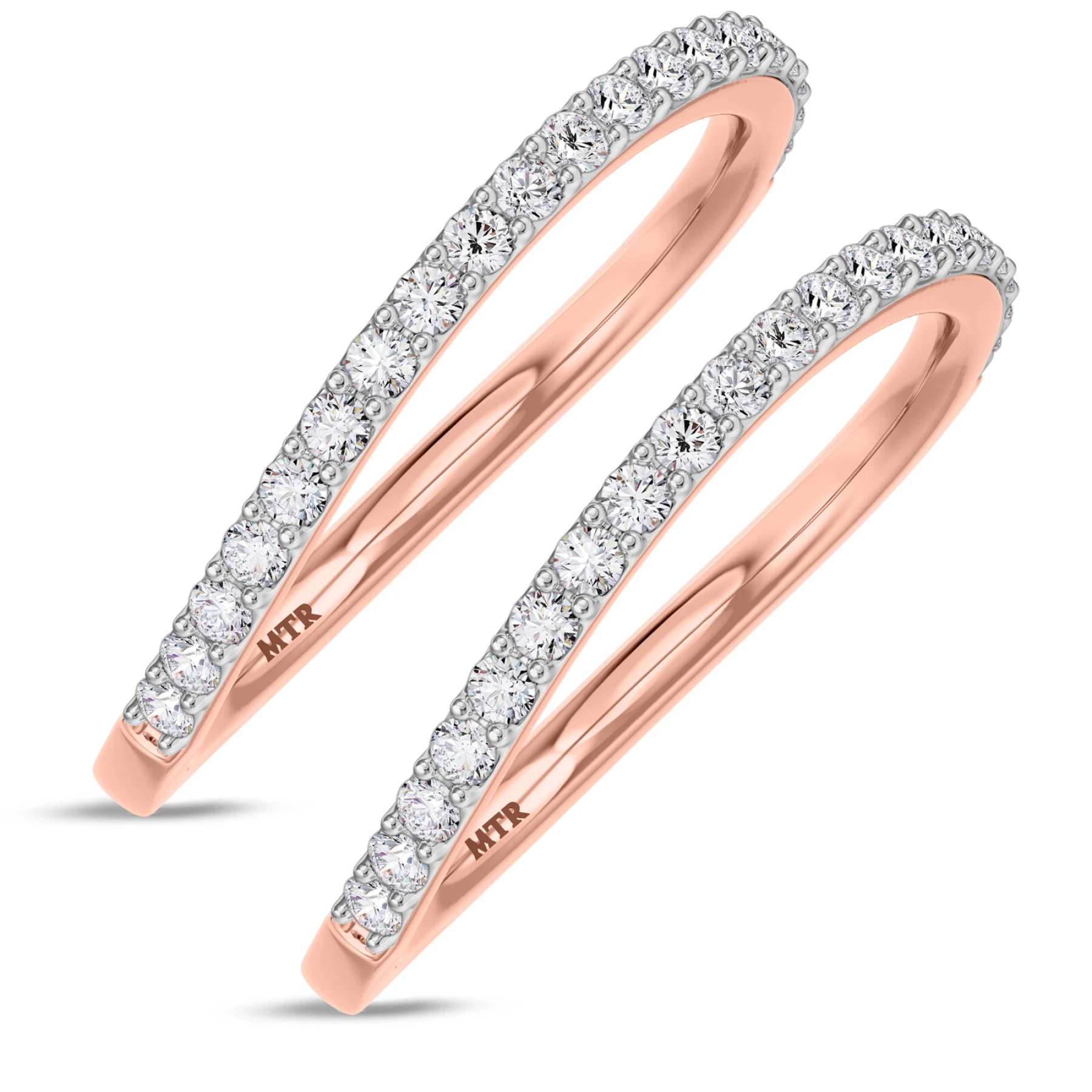Ember 3/8 ct tw. Diamond Same Sex Ladies Band Set - view 1