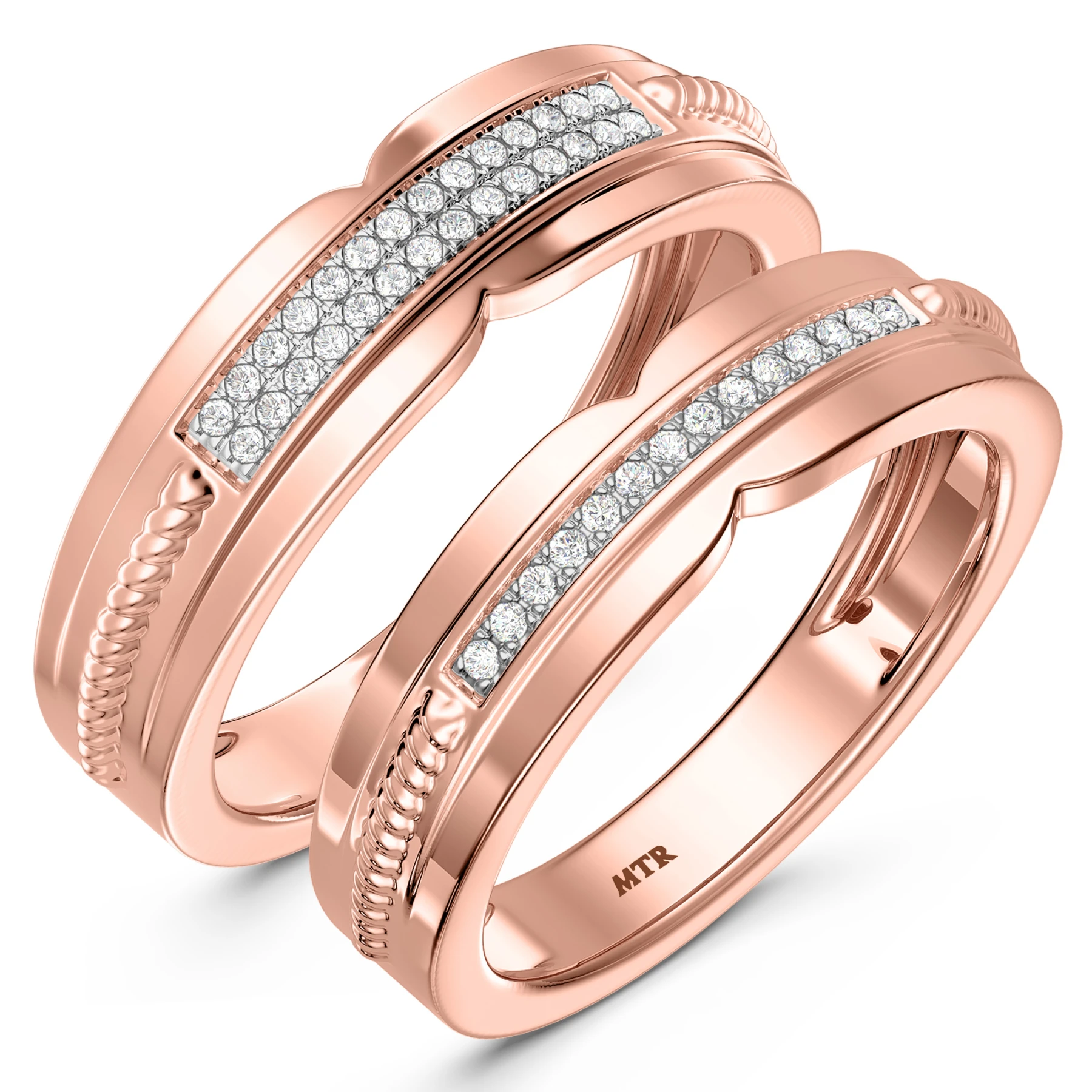 Harmonee 1/6 ct tw. Diamond Wedding Band Set - view 1