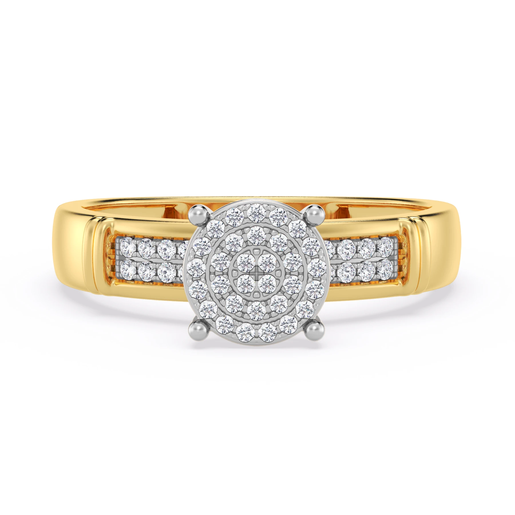 Omella 1/10 ct tw. Round Cluster Engagement Ring