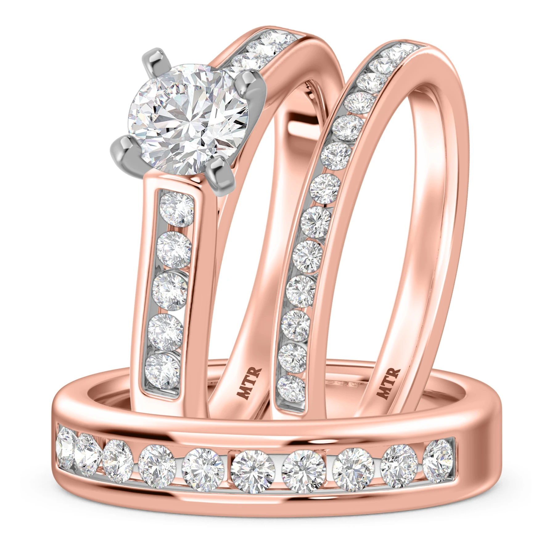 Samaria 2 1/10 ct tw. Lab Grown Diamond Round Solitaire Trio Set - view 1