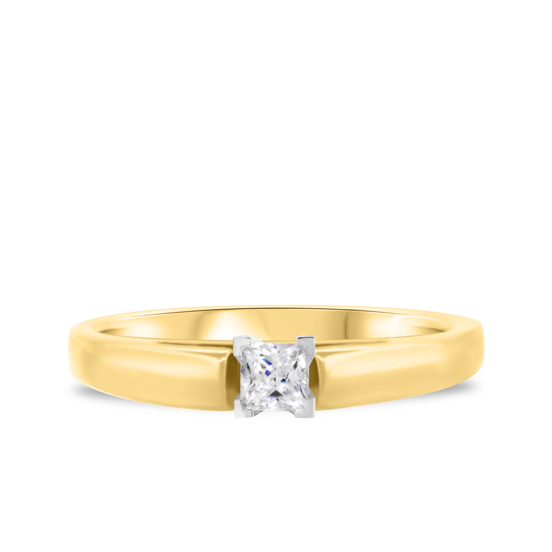 Jandi 1/2 ct tw. Lab Grown Diamond Princess Solitaire Engagement Ring Vermeil