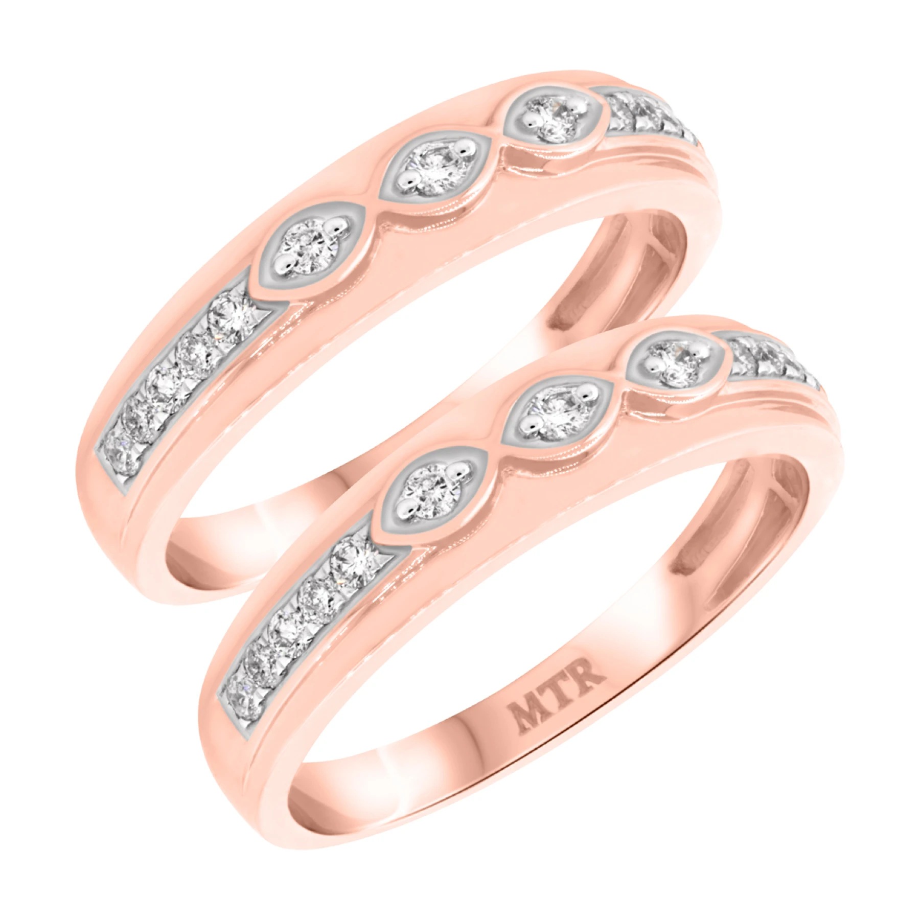 Khadija 1/2 ct tw. Diamond Same Sex Mens Band Set