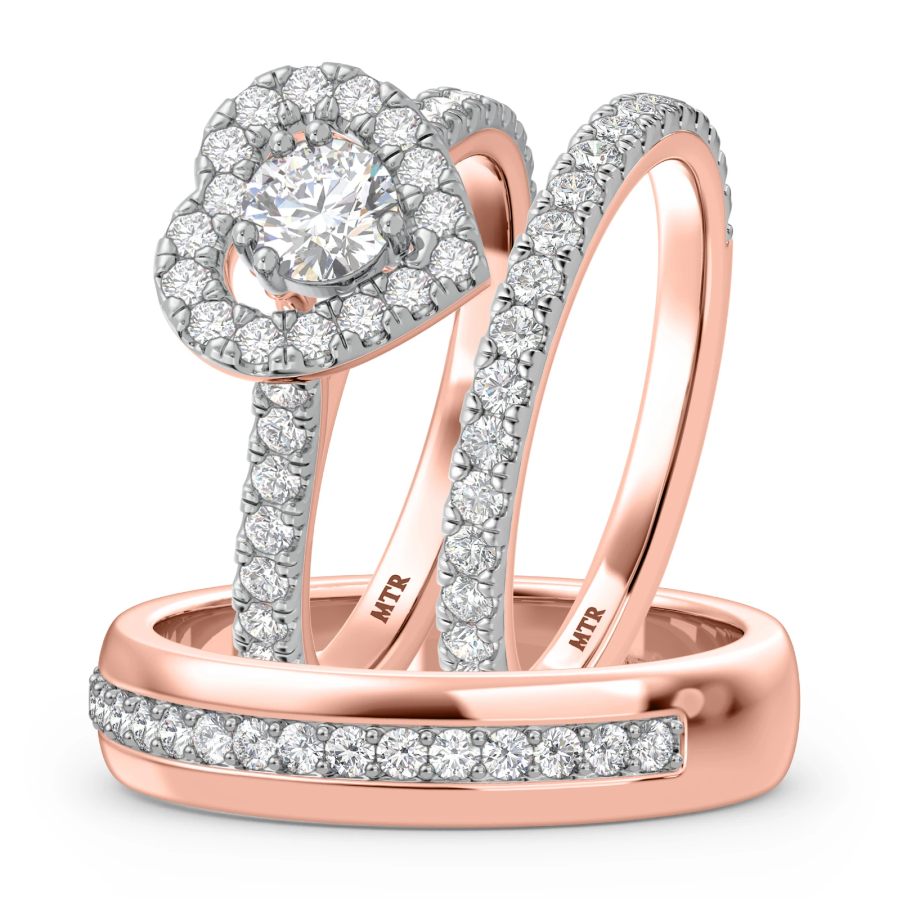 Kailani 2 ct tw. Lab Grown Diamond Round Solitaire Trio Set - view 1
