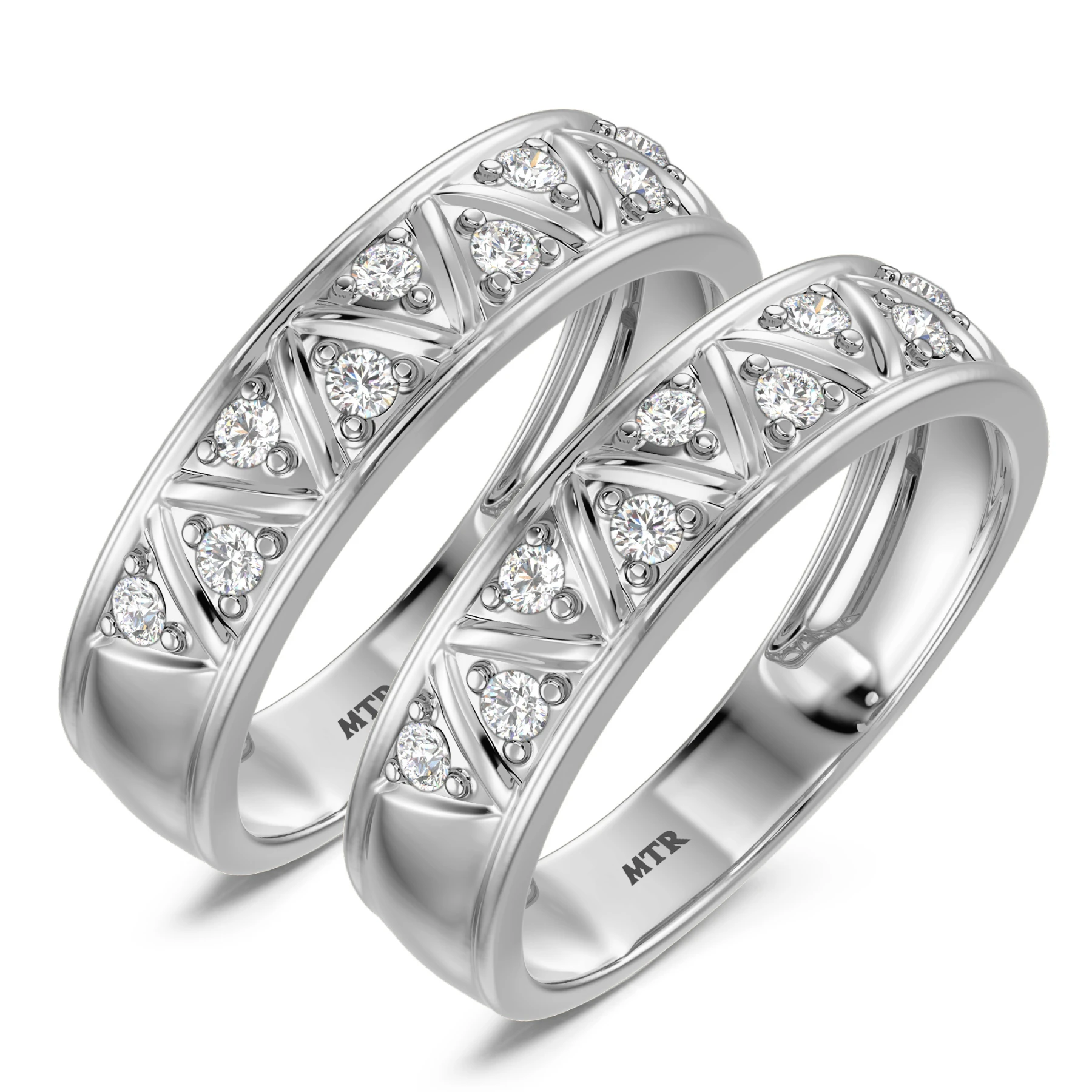 Titan 3/8 ct tw. Diamond Same Sex Mens Band Set - view 1