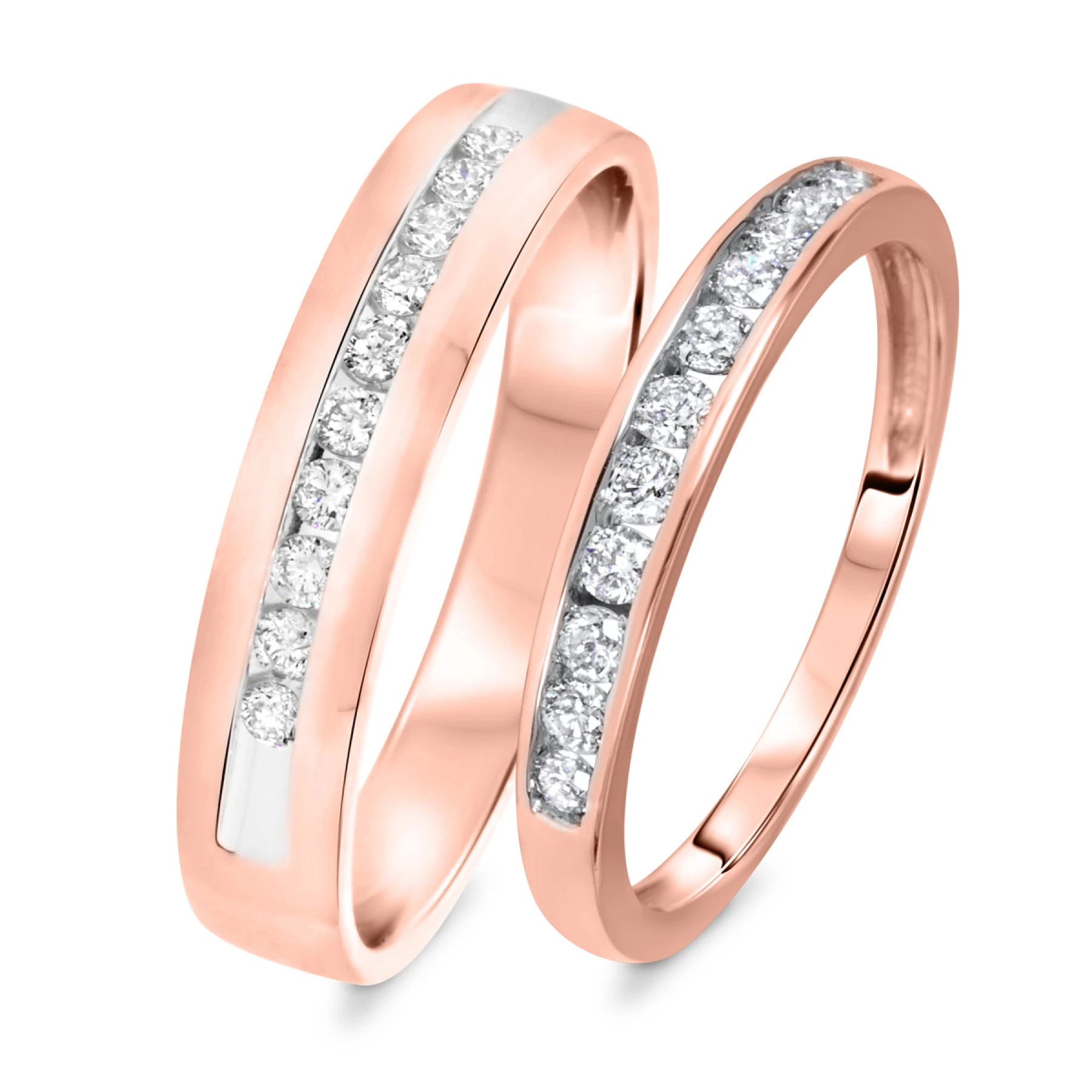 Darla 1/2 ct tw. Diamond Wedding Band Set - view 1