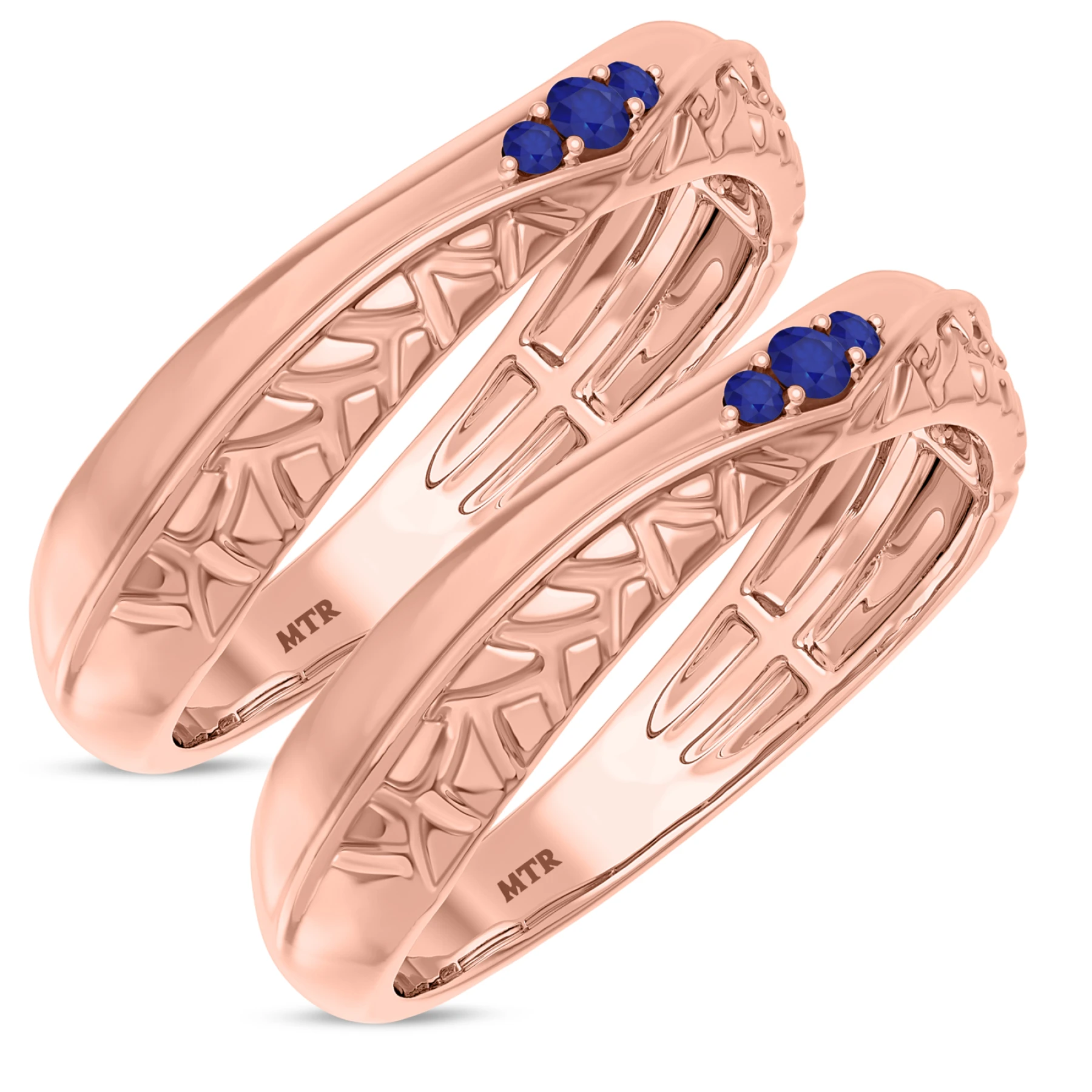 Neeja 1/8 CT. T.W. and Diamond Matching Wedding Band Set