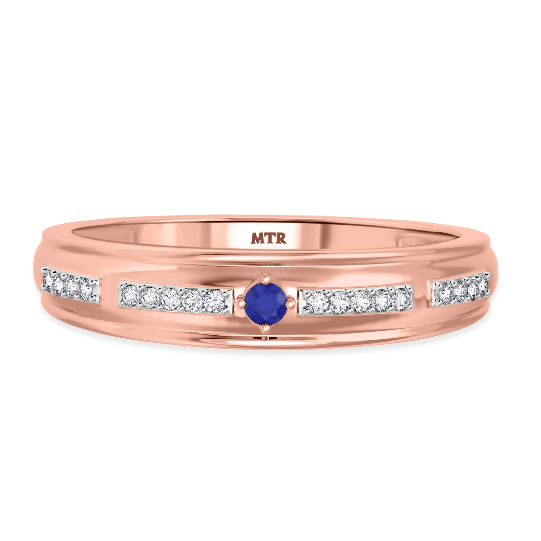 Bellerose 1/7 CT. T.W. and Diamond Mens Wedding Band