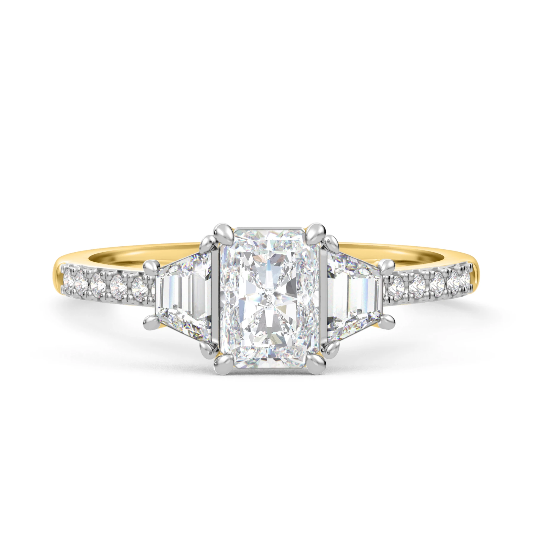 Alwin 1 5/8 ct tw. Lab Grown Diamond Radiant Solitaire Engagement Ring Vermeil