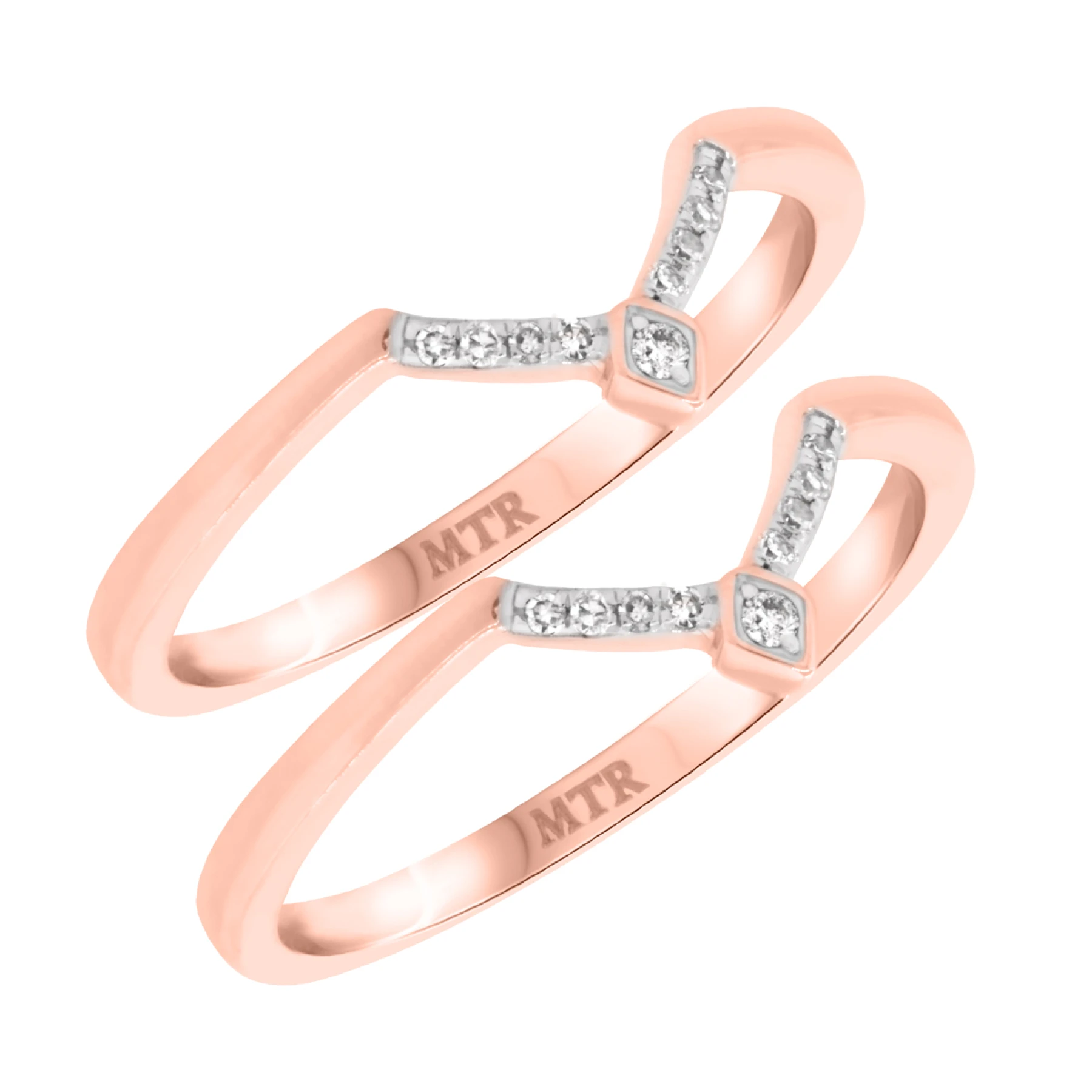 Rehana 1/10 ct tw. Black Diamond (Treated) Same Sex Ladies Band Set