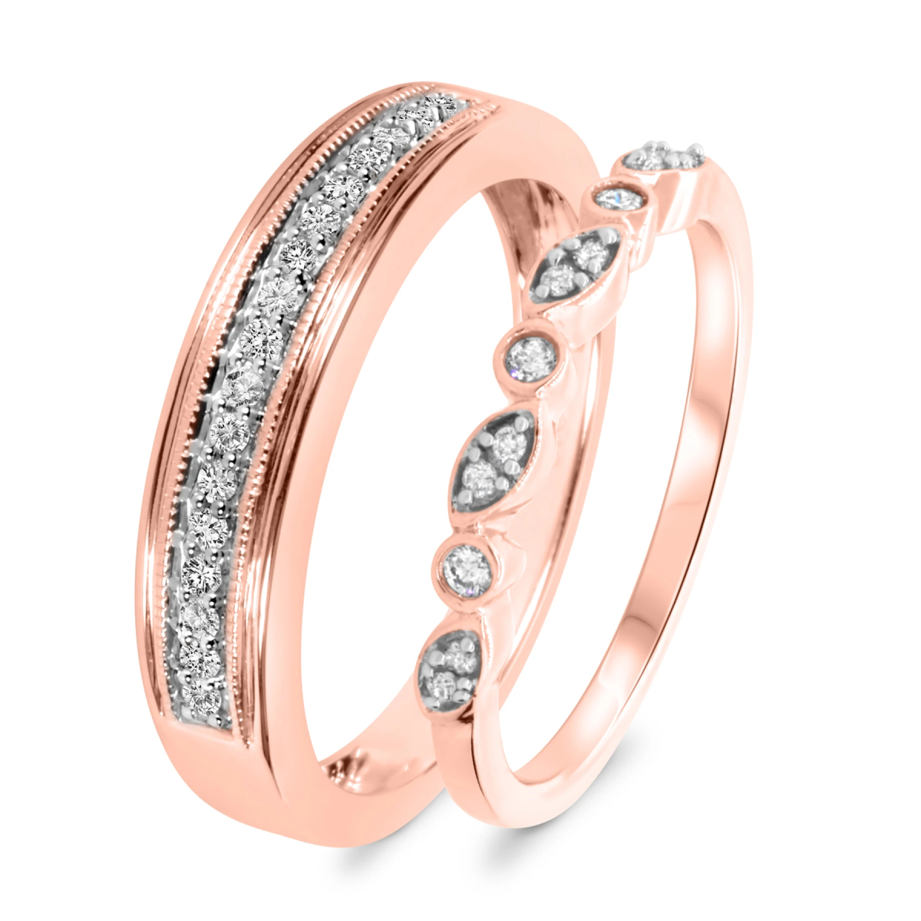 Jocelyn 2/3 ct tw. Diamond Wedding Band Set - view 1