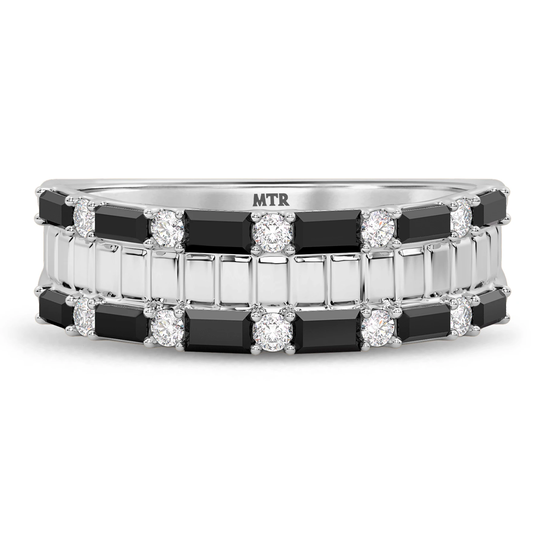 Zilvi 7/8 ct tw. Black Diamond Mens Band