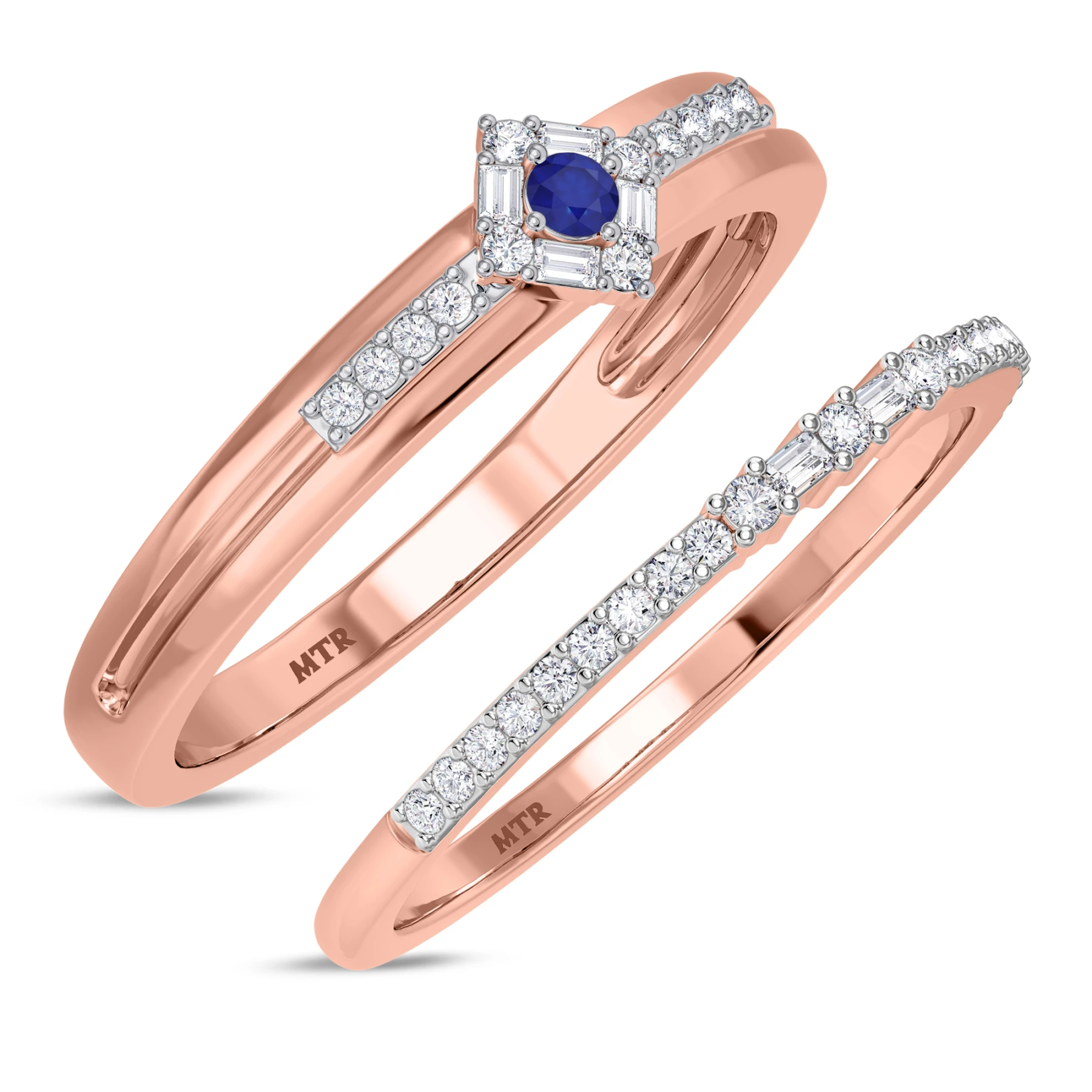 Lita 1/3 Carat T.W. and Diamond Matching Wedding Band Set