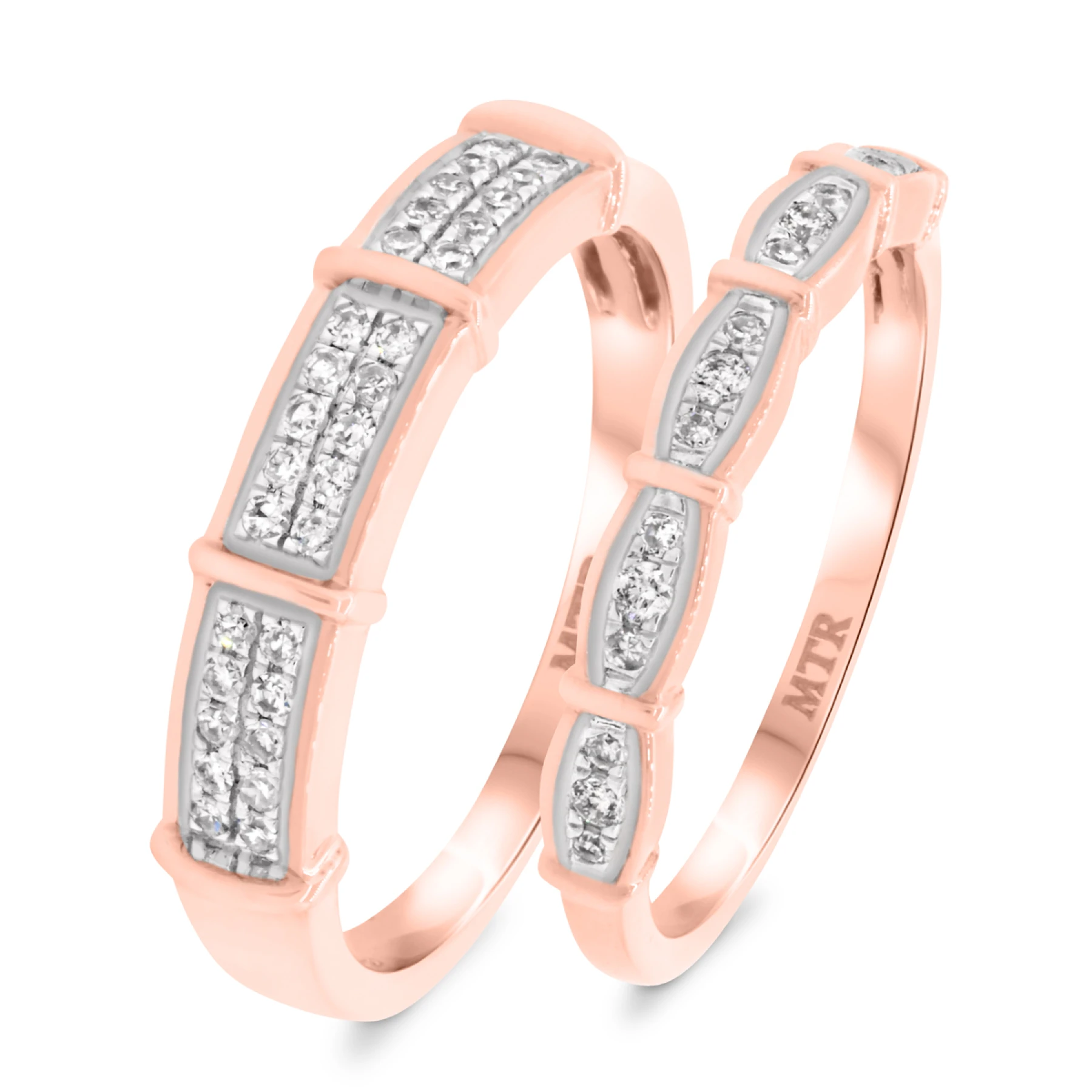 Xiamara 1/3 ct tw. Diamond Wedding Band Set