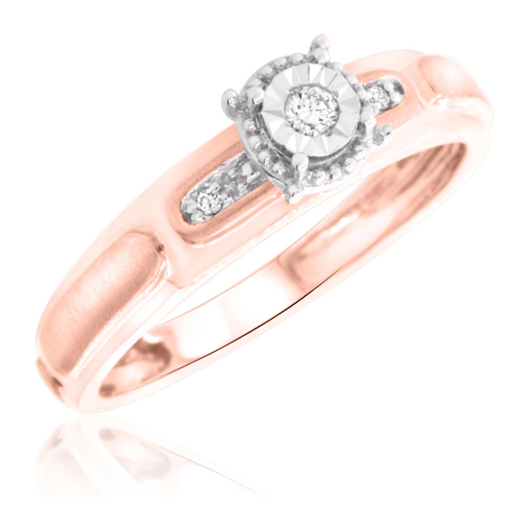 Courtesan 1/20 ct tw. Diamond Round Cluster Engagement Ring - view 1