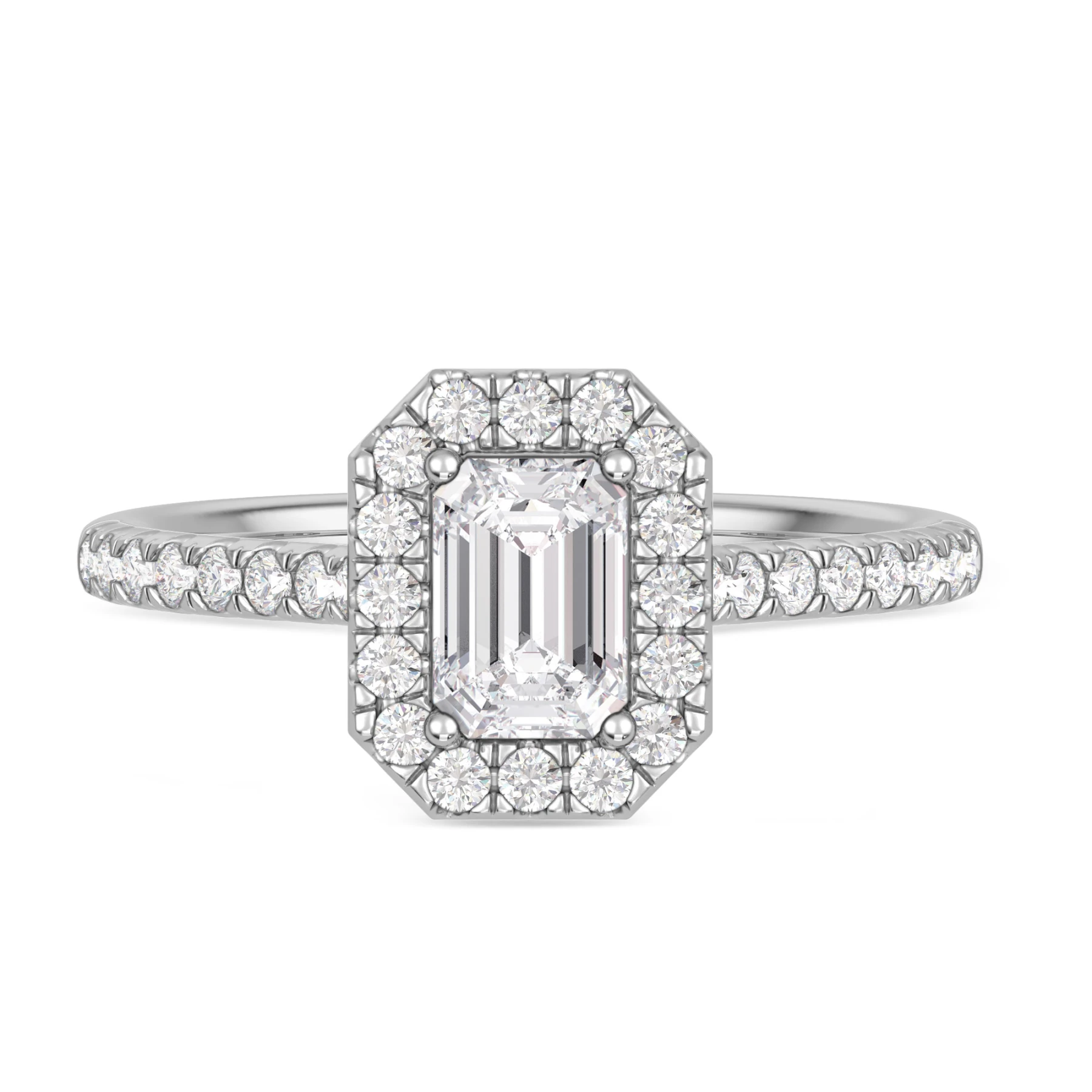 Adeola 1 1/10 ct tw. Lab Grown Diamond Emerald Solitaire Engagement Ring Vermeil