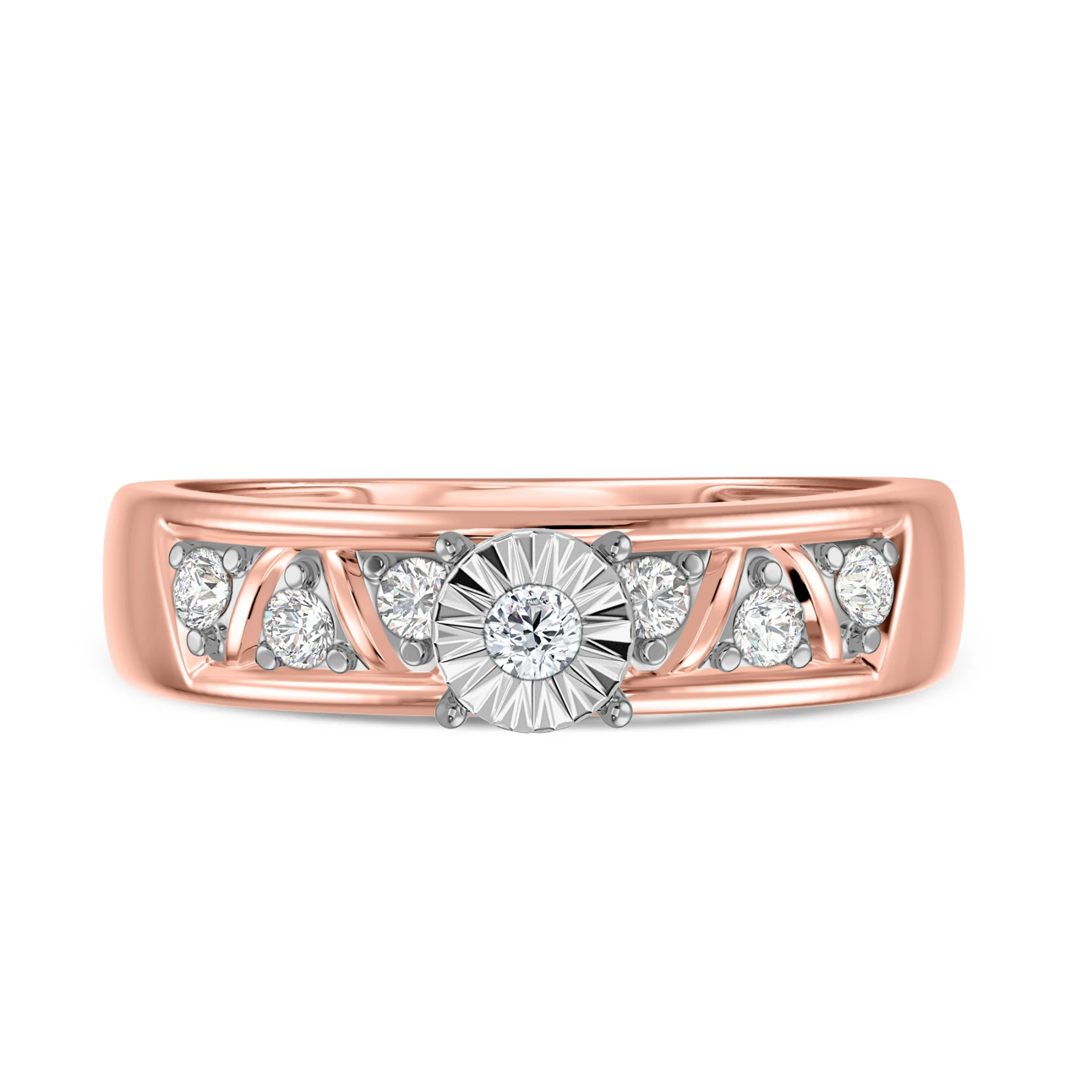 Titan 1/5 ct tw. Diamond Round Cluster Engagement Ring - view 1