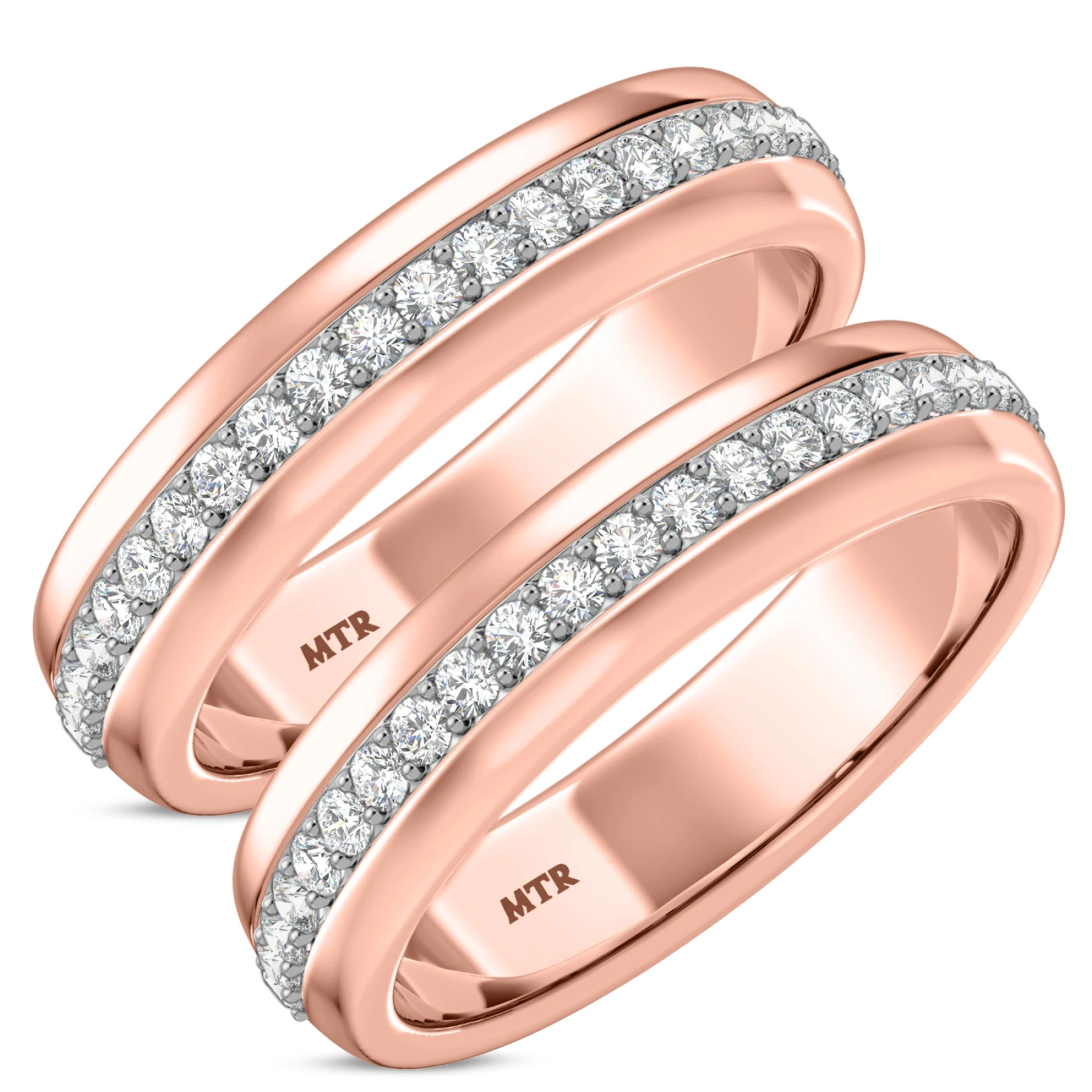 Kailani 1 ct tw. Lab Grown Diamond Same Sex Mens Band Set - view 1
