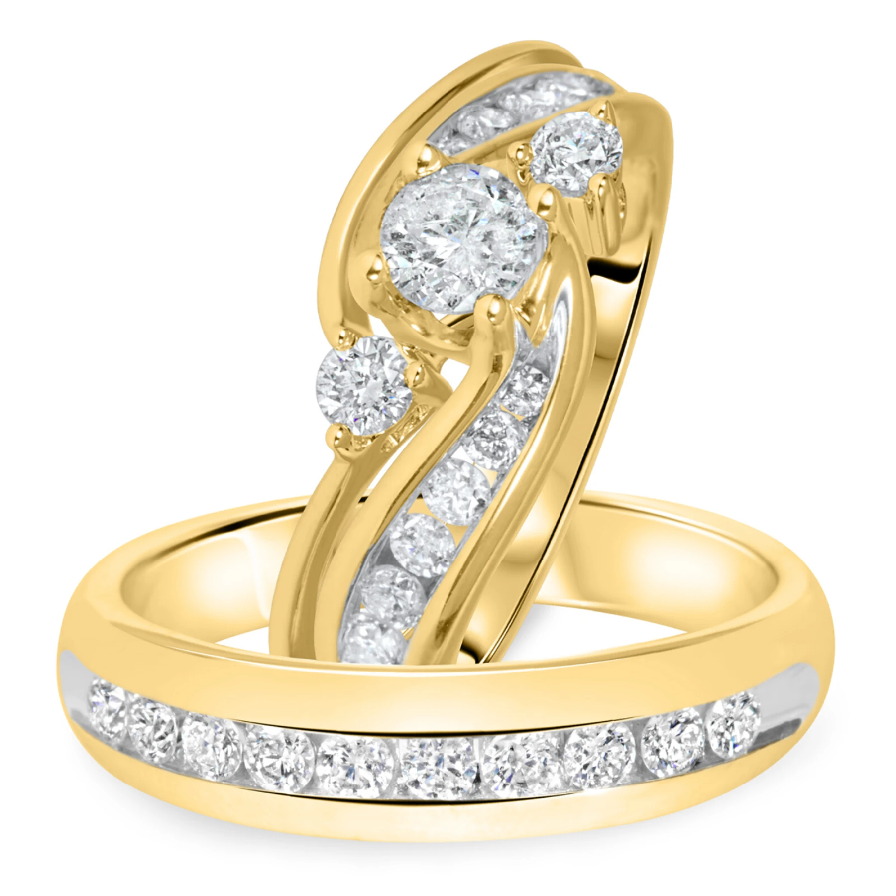Lanie 1 1/2 ct tw. Lab Grown Diamond Round Solitaire Trio Set - view 1