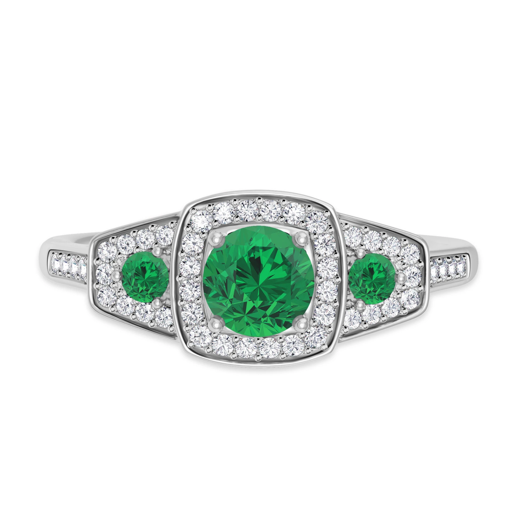 Diantha 1 CT. T.W. and diamond Engagement Ring Vermeil
