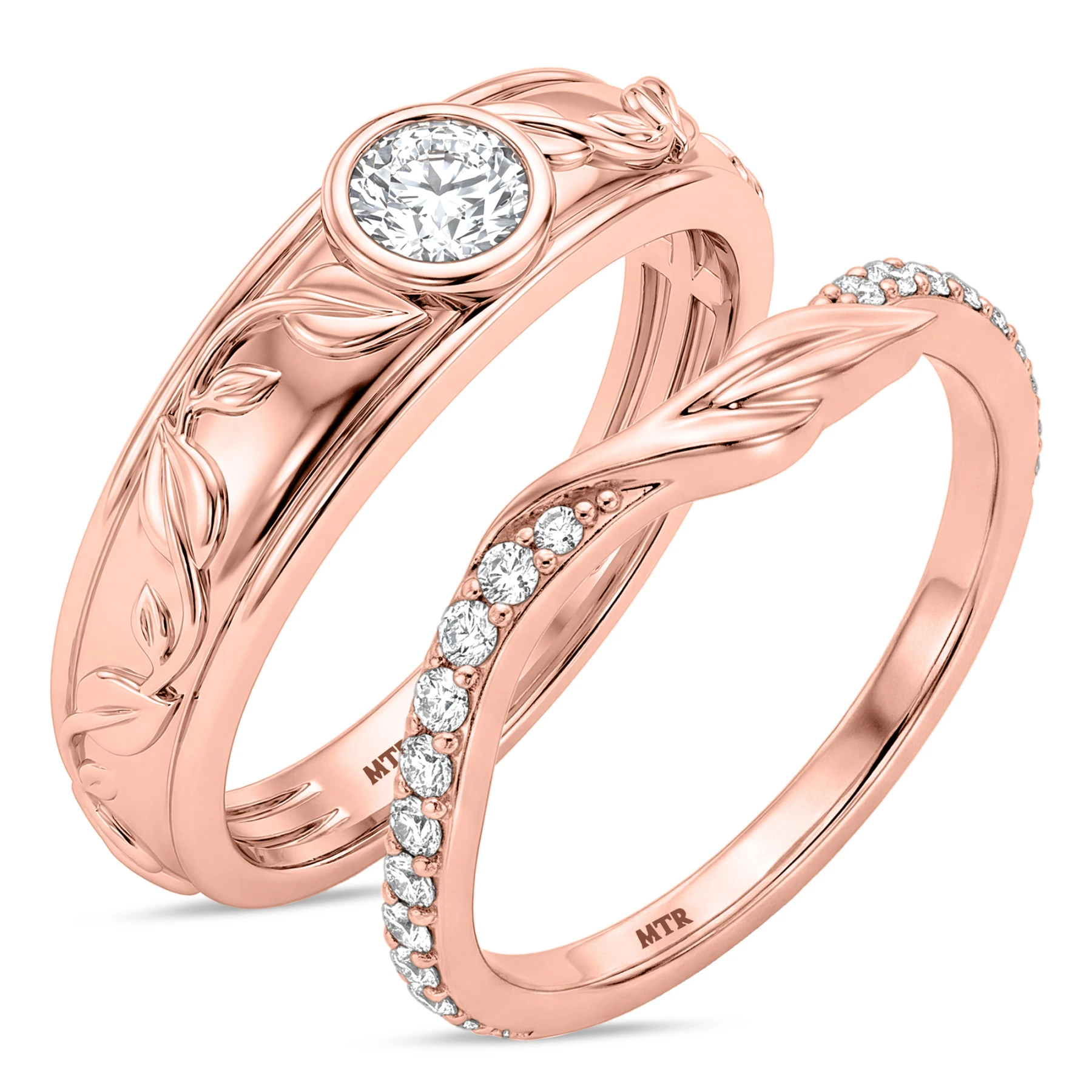 Ivana 1/2 ct tw. Lab Grown Diamond Wedding Band Set