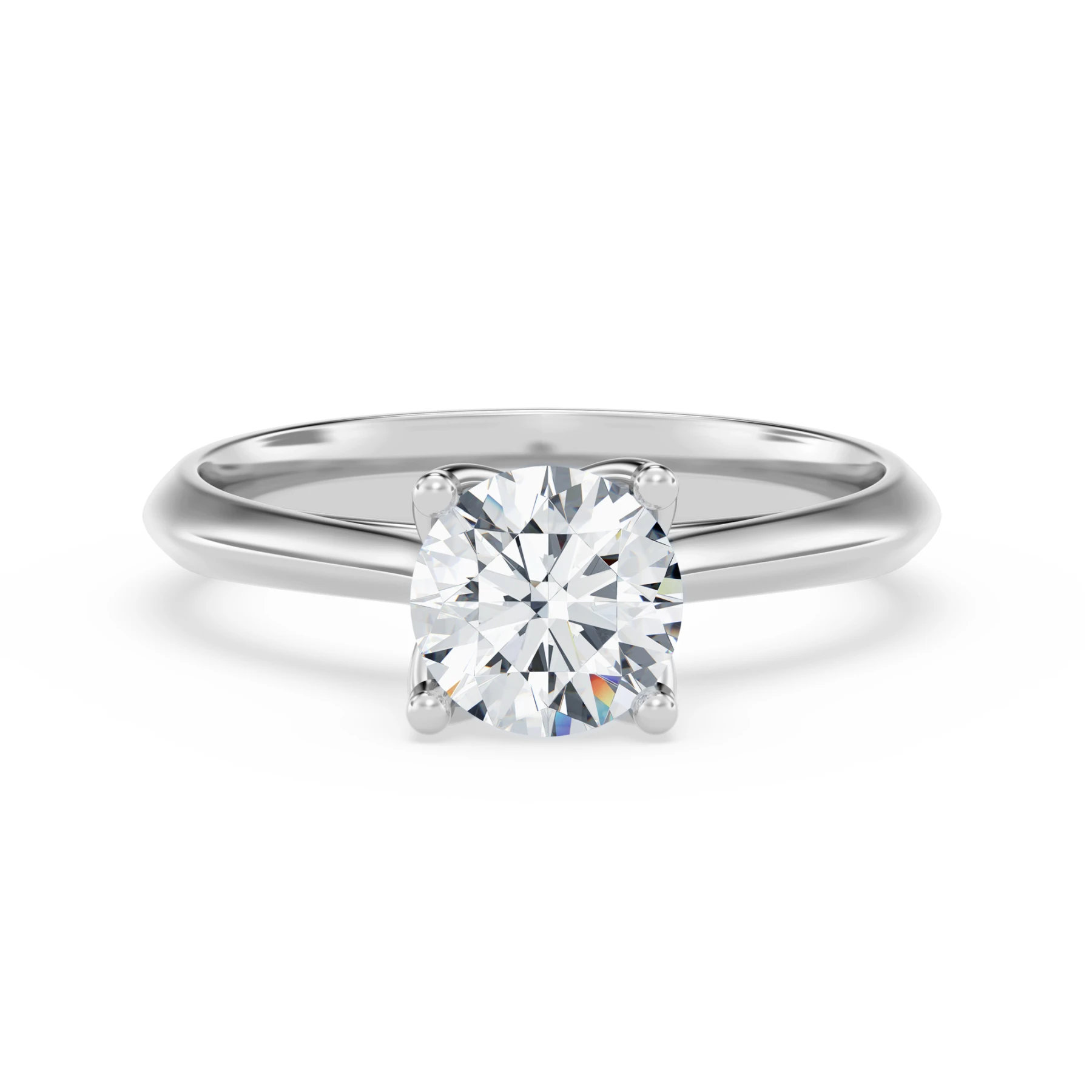 Jena 1 ct tw. Lab Grown Diamond Round Solitaire Engagement Ring Vermeil