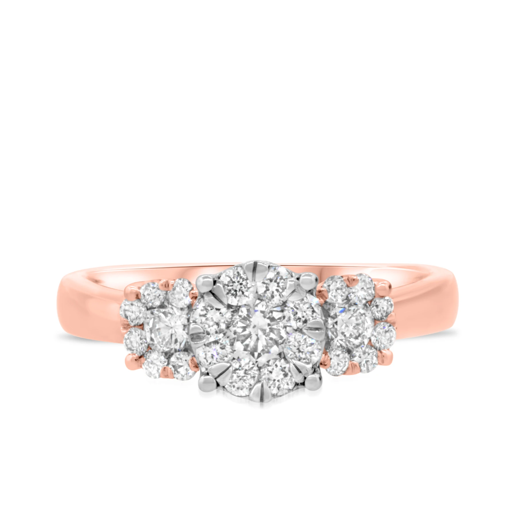 Florance 7/8 ct tw. Diamond Fancy Cluster Engagement Ring - view 1