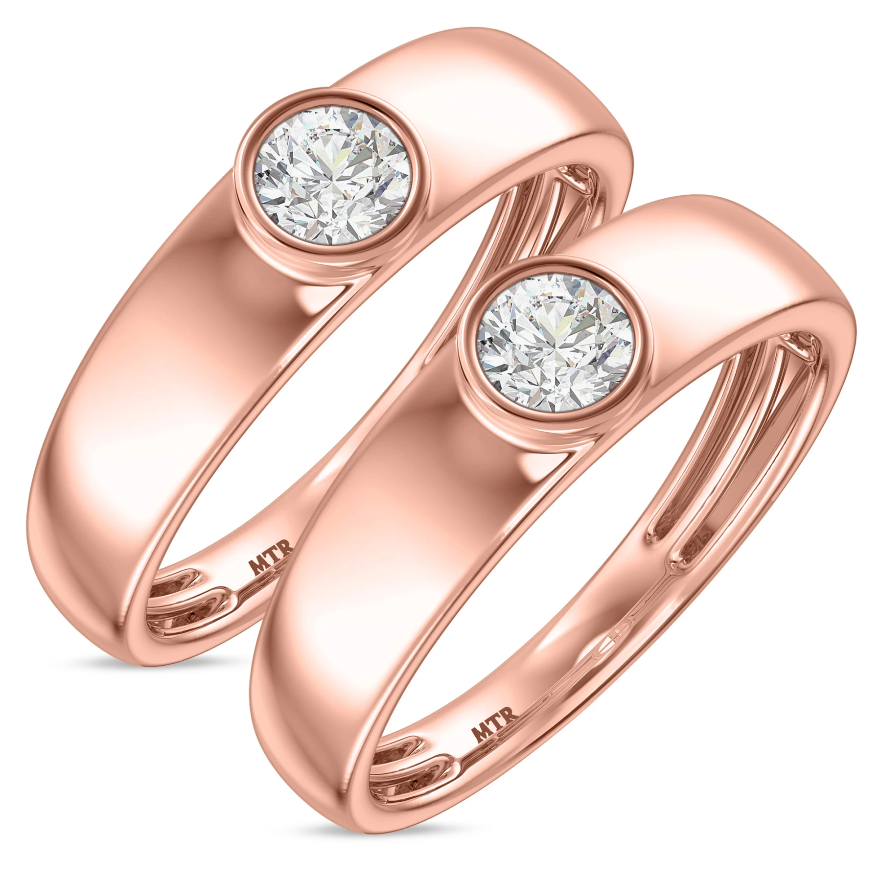 Niu 1 ct tw. Lab Grown Diamond Same Sex Mens Band Set