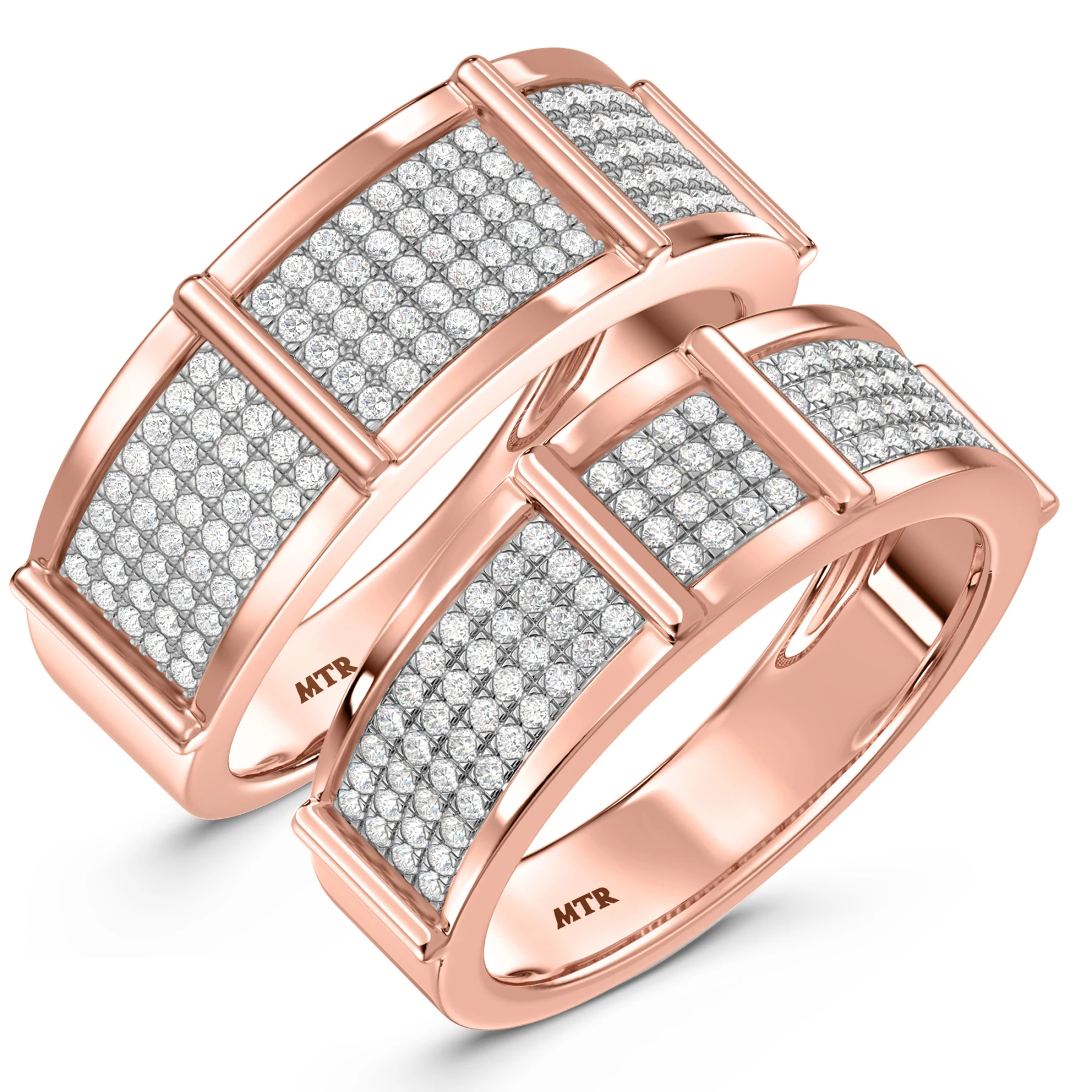 Corban 7/8 ct tw. Diamond Wedding Band Set - view 1