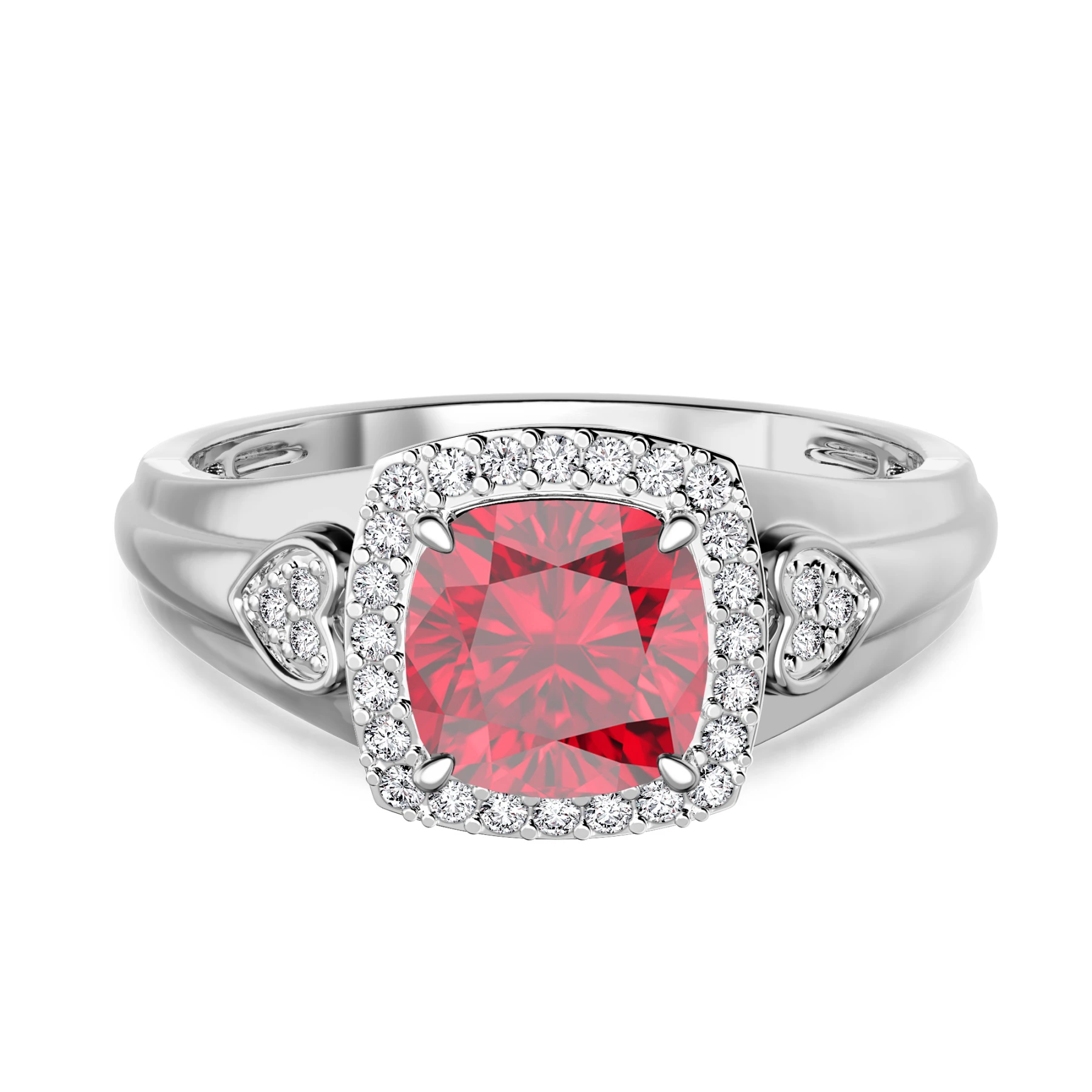 Erica 1 3/4 Carat T.W. and diamond Engagement Ring Vermeil
