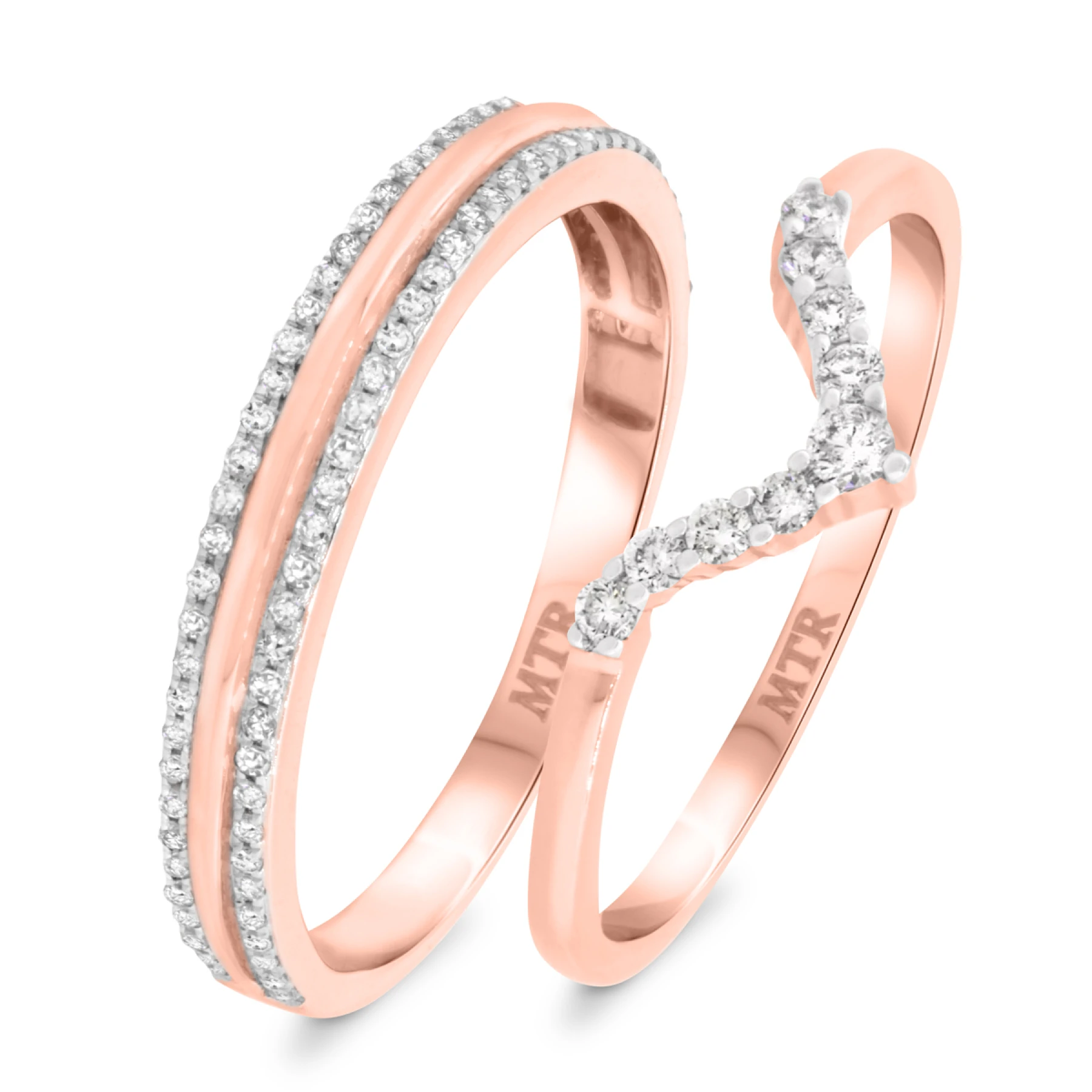 Rouge 1/2 ct tw. Diamond Wedding Band Set