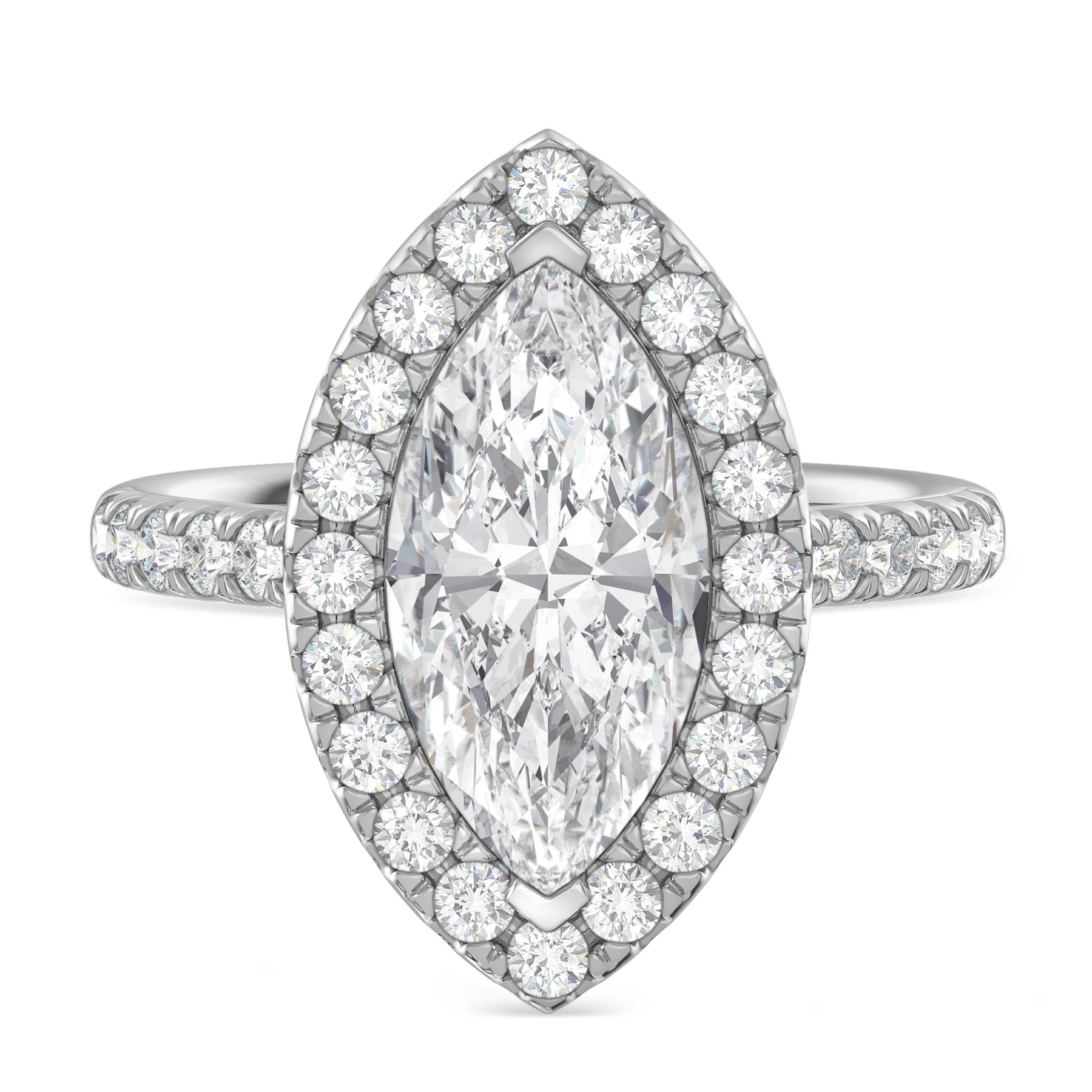 Adeola 3 7/8 ct tw. Lab Grown Diamond Marquise Solitaire Engagement Ring Vermeil