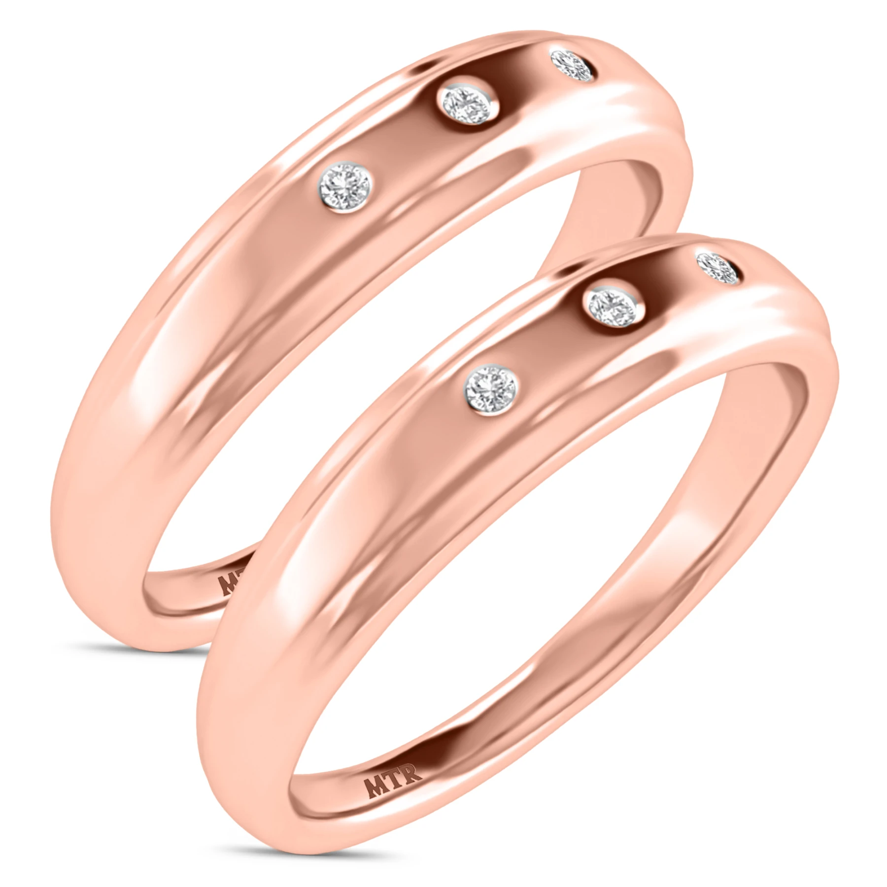 Dane 1/15 ct tw. Lab Grown Diamond Same Sex Mens Band Set