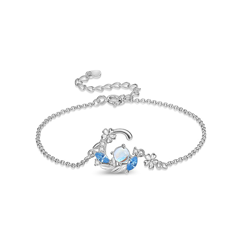 Fantasy Flower Bracelets Moonstone Sterling Silver