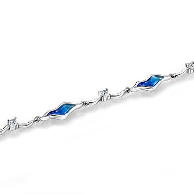 Juelvia Midsummer Night River Riples Round Cut Bracelet